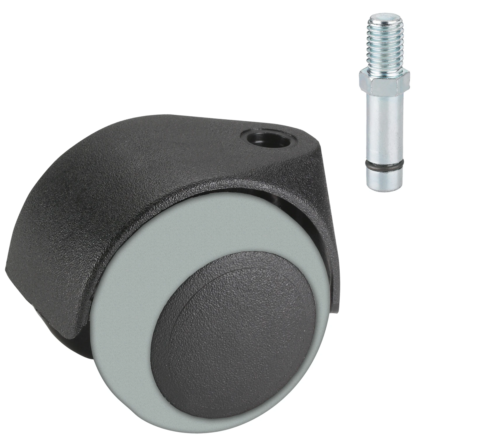 Doppelrolle für empfindliche Böden, TPE, 50 mm, Tragkr. 40 kg