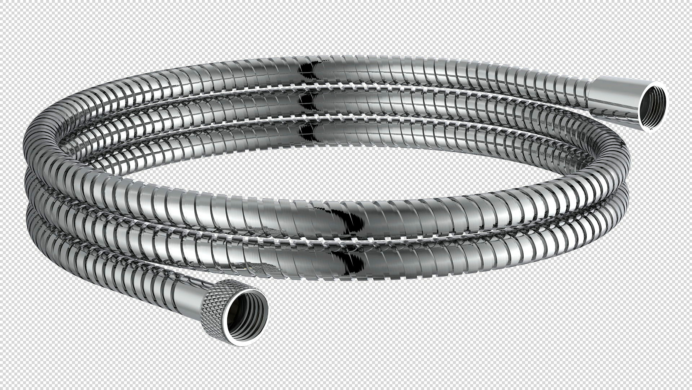 Brauseschlauch 200 cm, Edelstahl, Chrom