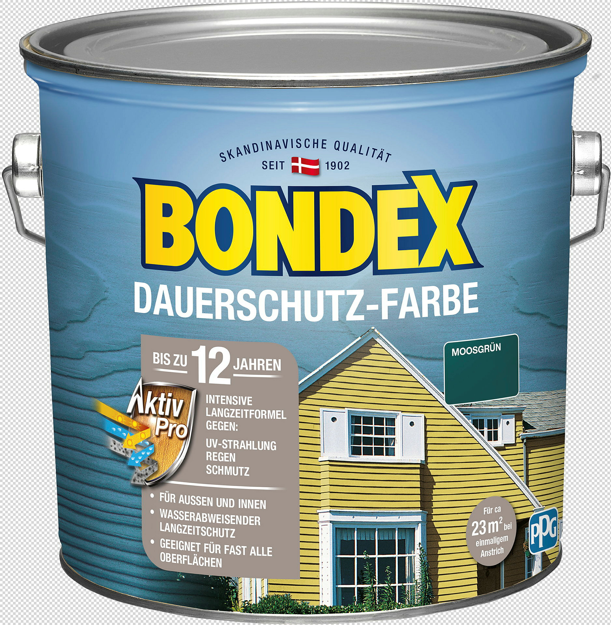 BONDEX Dauerschutz-Farbe Moosgrün 2,50l
