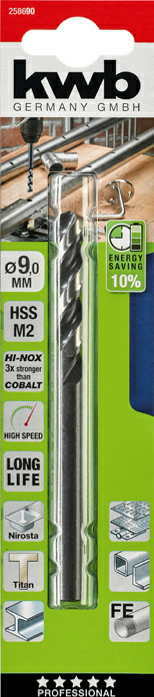 HI-NOX HSS M2 Metallbohrer, ø 9.0 mm