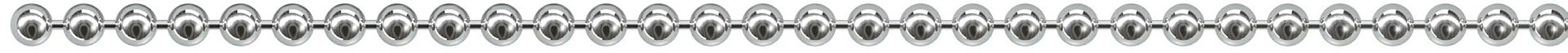 Kugelkette (Spule) 3,6 mm Messing vernickelt, 25 m