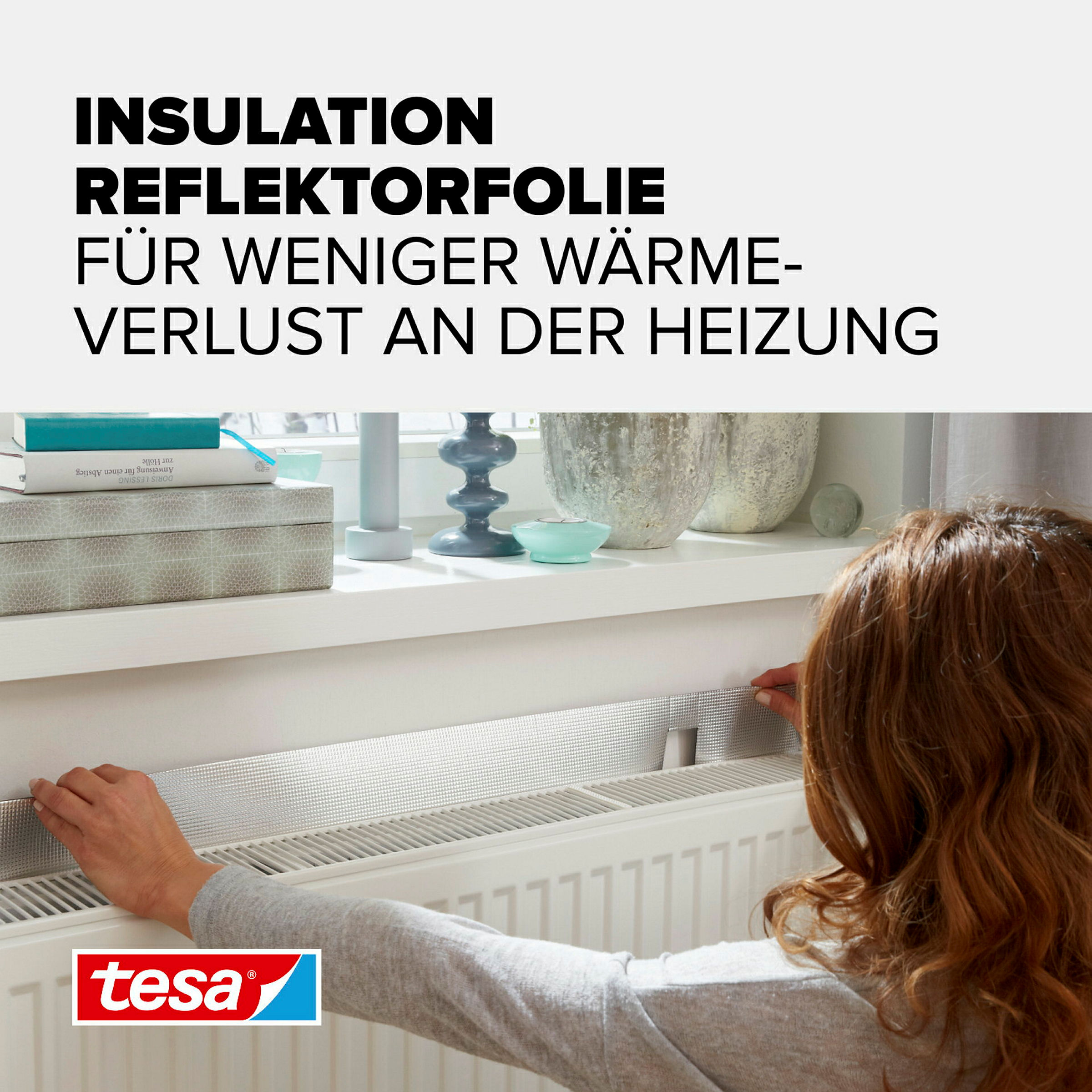 tesamoll® Reflektorfolie für Heizkörper, silber, 1,0m x 0,7m