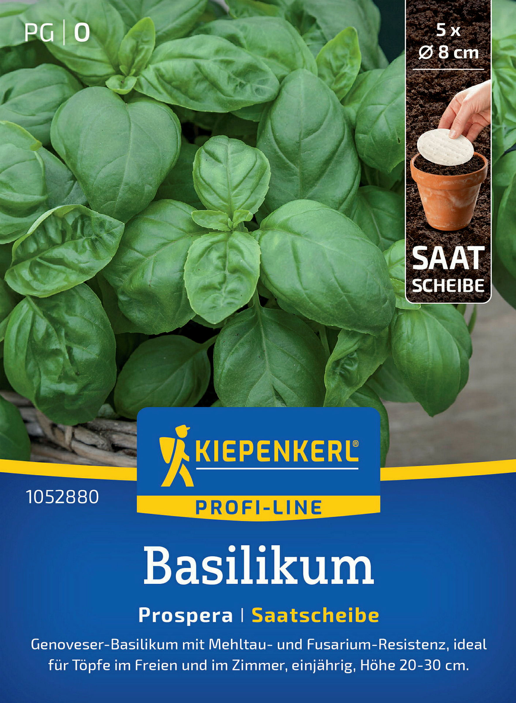 Kiepenkerl Basilikum Prospera, F1, Saatscheibe