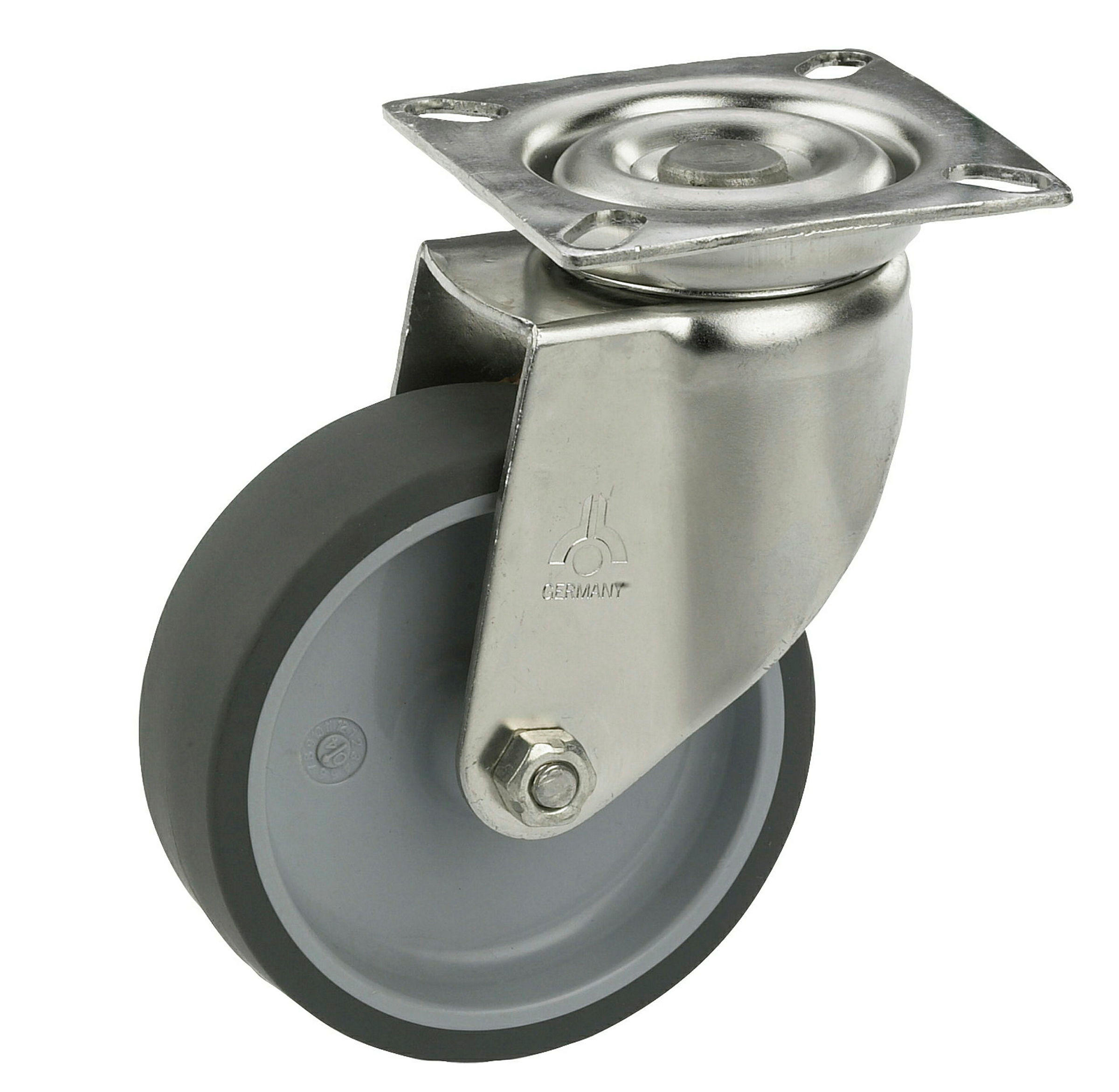 Apparate-Lenkrolle, TPE-Lauffläche, 50x18 mm, Tragkr. 40 kg