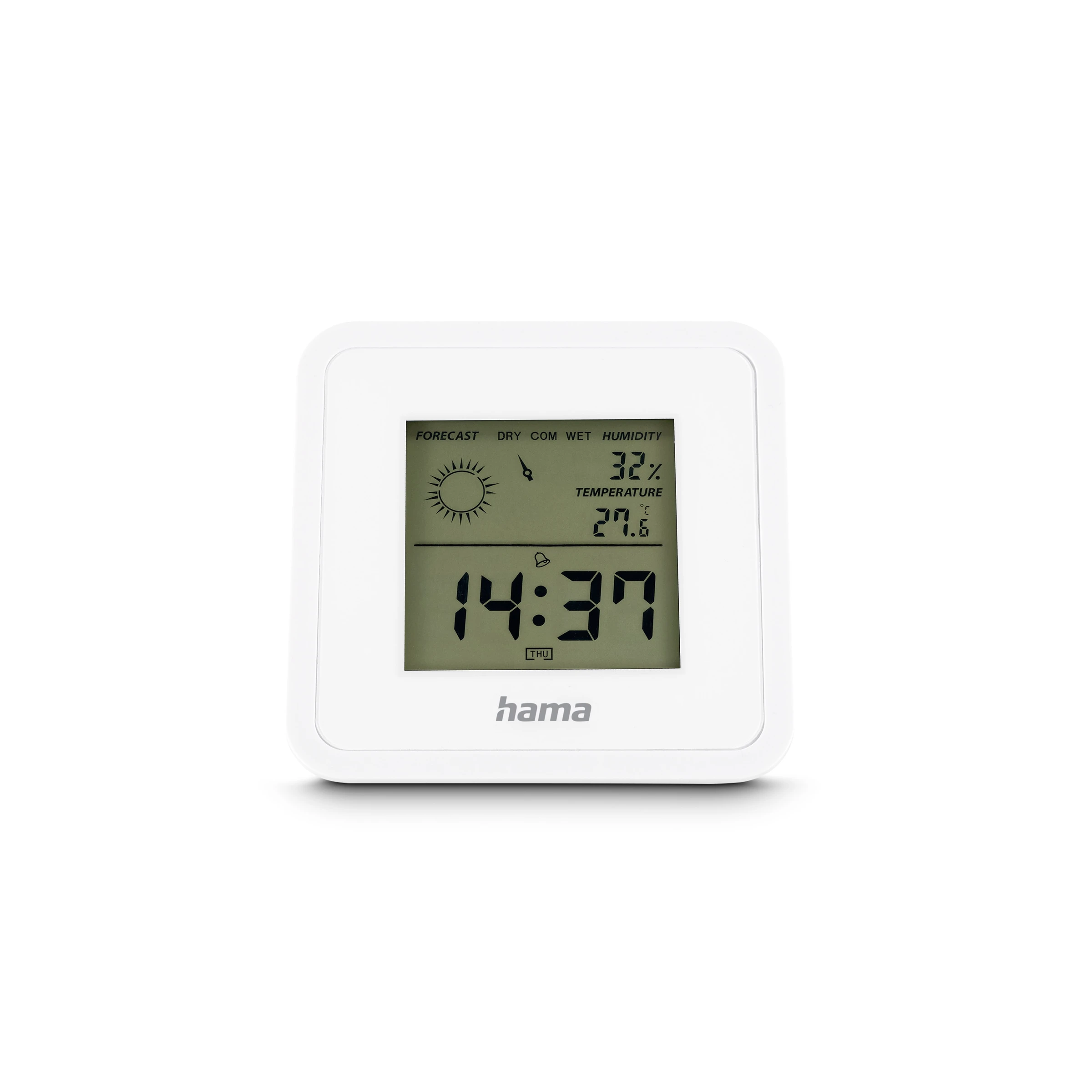 Hama Thermometer und Hygrometer'Borneo'', digital, für innen, Weiß