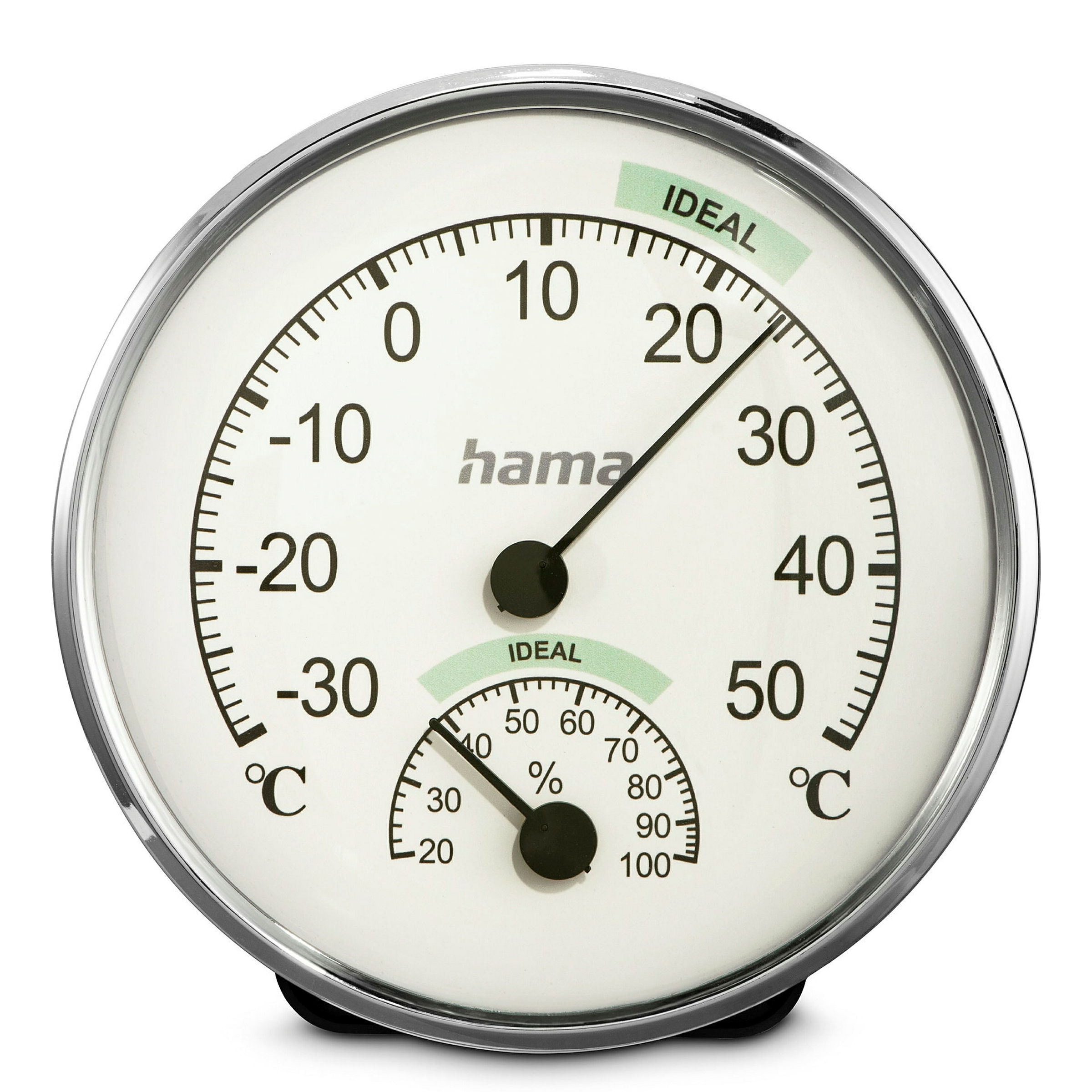 Hama Thermometer und Hygrometer'Chios'', Silber/Weiß