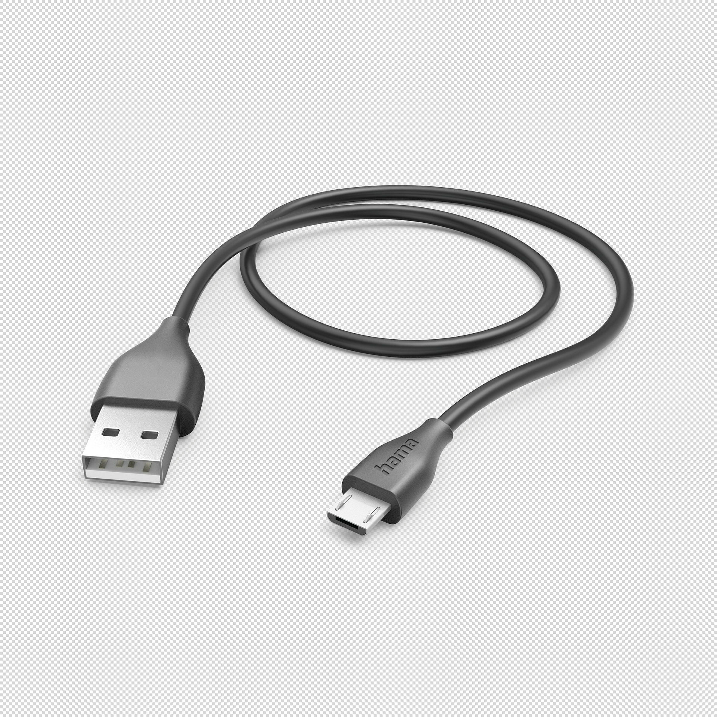 Hama Ladekabel, USB-A - Micro-USB, 1,5 m, Schwarz