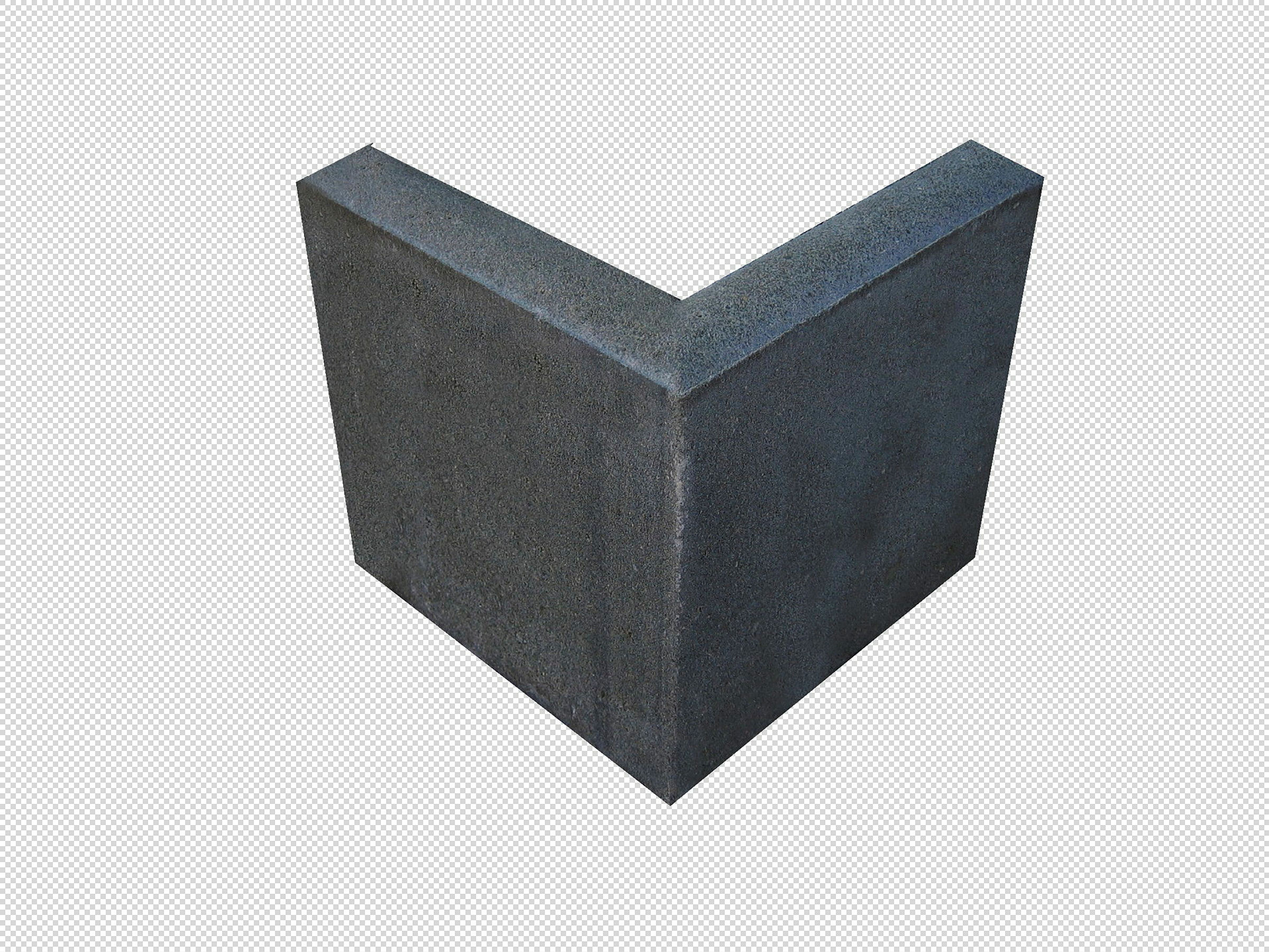 Rasenkantenecken 5 / 25 cm rechtwinkelig Nut+Feder anthr.