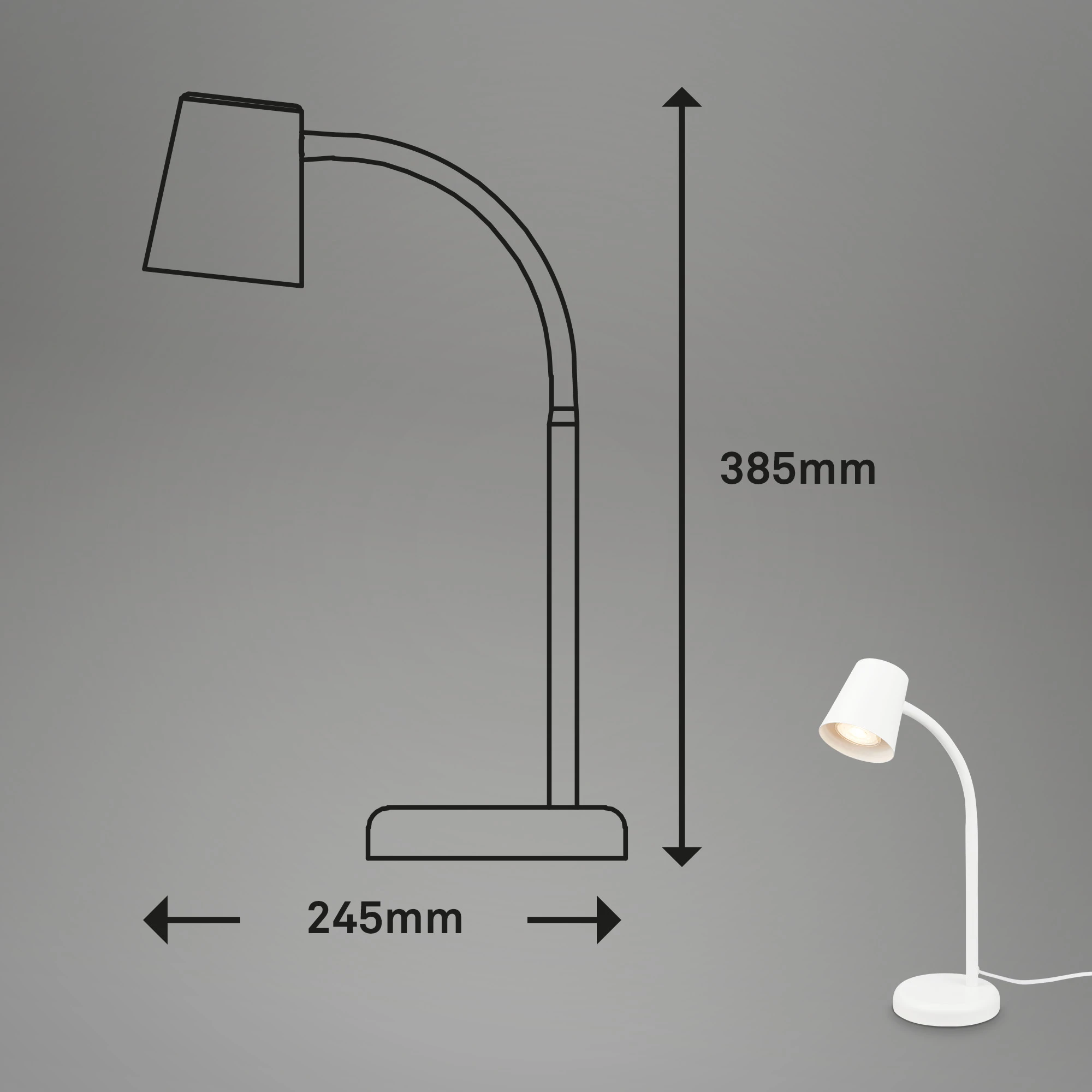 Tischleuchte, weiß, 1xGU10/max. 9W exkl.