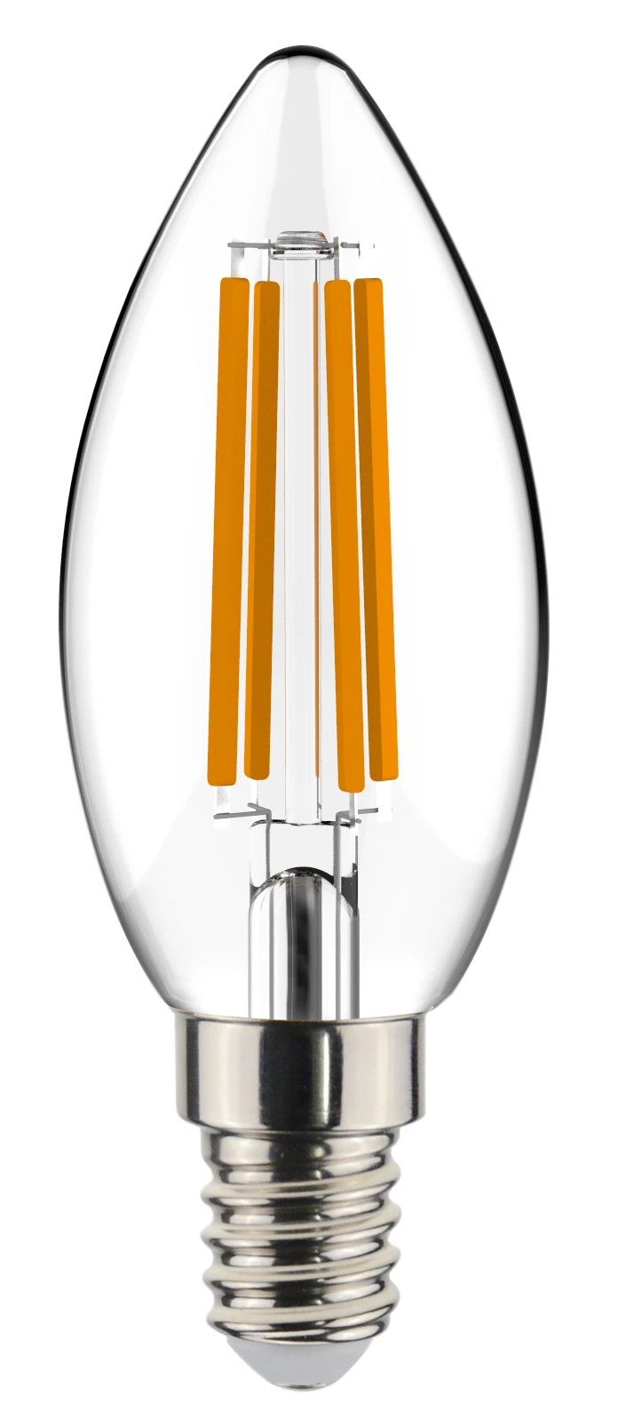 (LIGHTME) Promo-LED 5er-Pack FILAMENT Candle 4W-470lm-E14/827