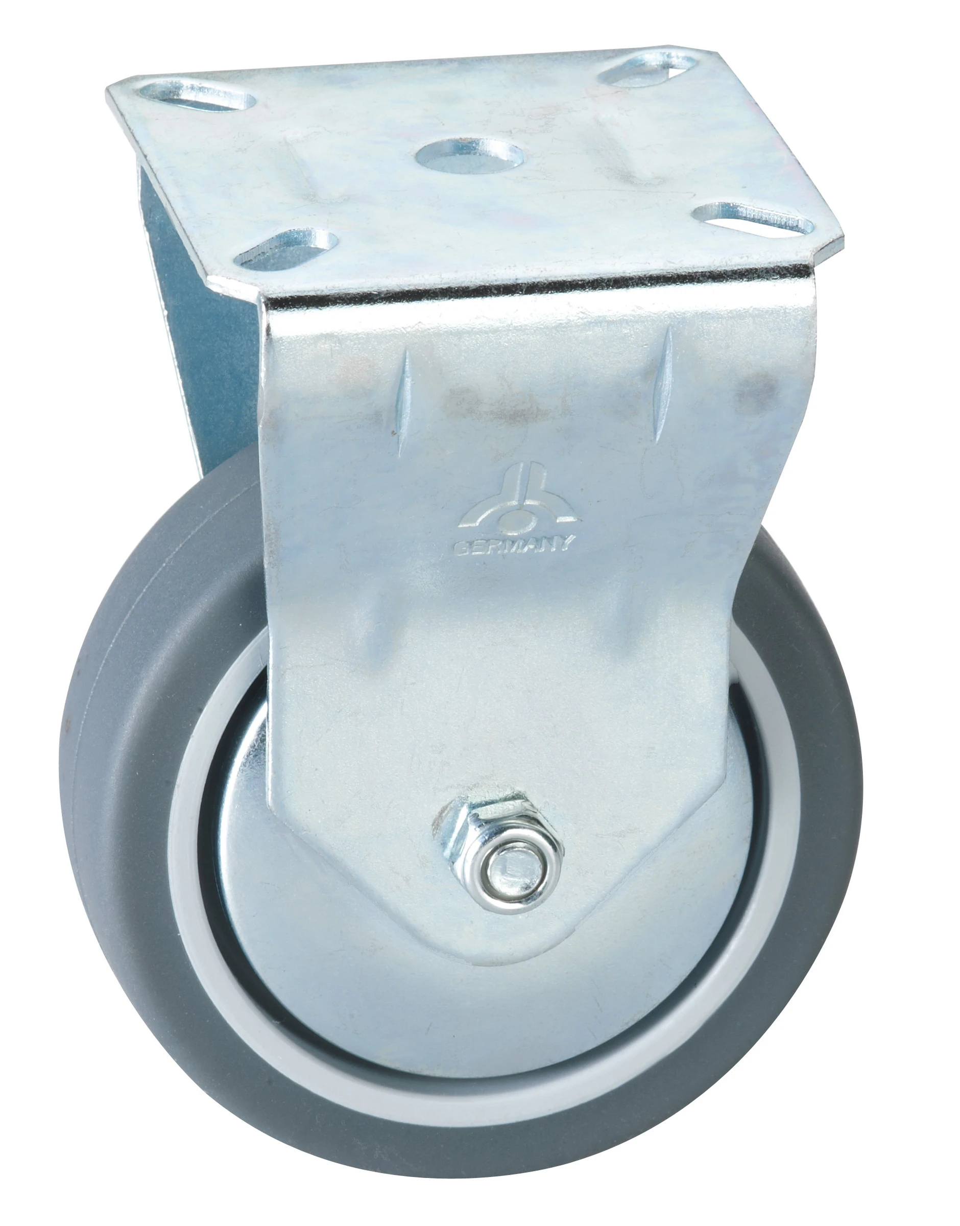 Apparate-Bockrolle, TPE-Lauffläche, 75x25 mm, Tragkr. 50 kg