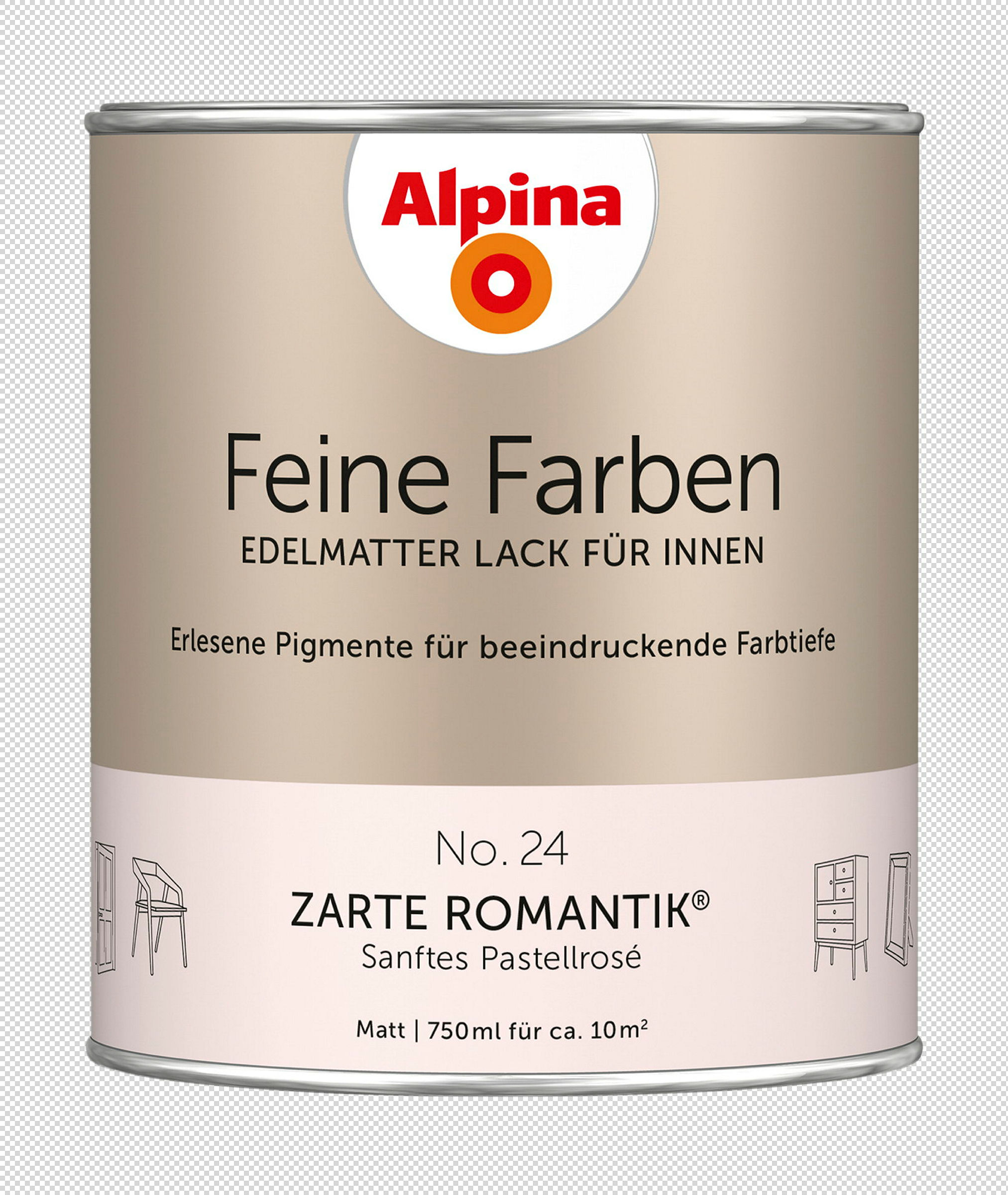 Alpina Feine Farben Lack No. 24 Zarte Romantik® edelmatt 750ml