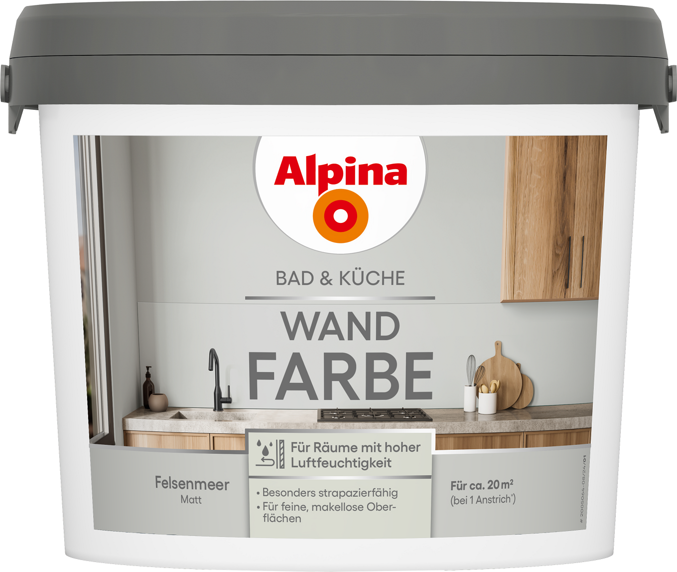 Alpina Bad & Küche Wand-Farbe Felsenmeer 2,5L