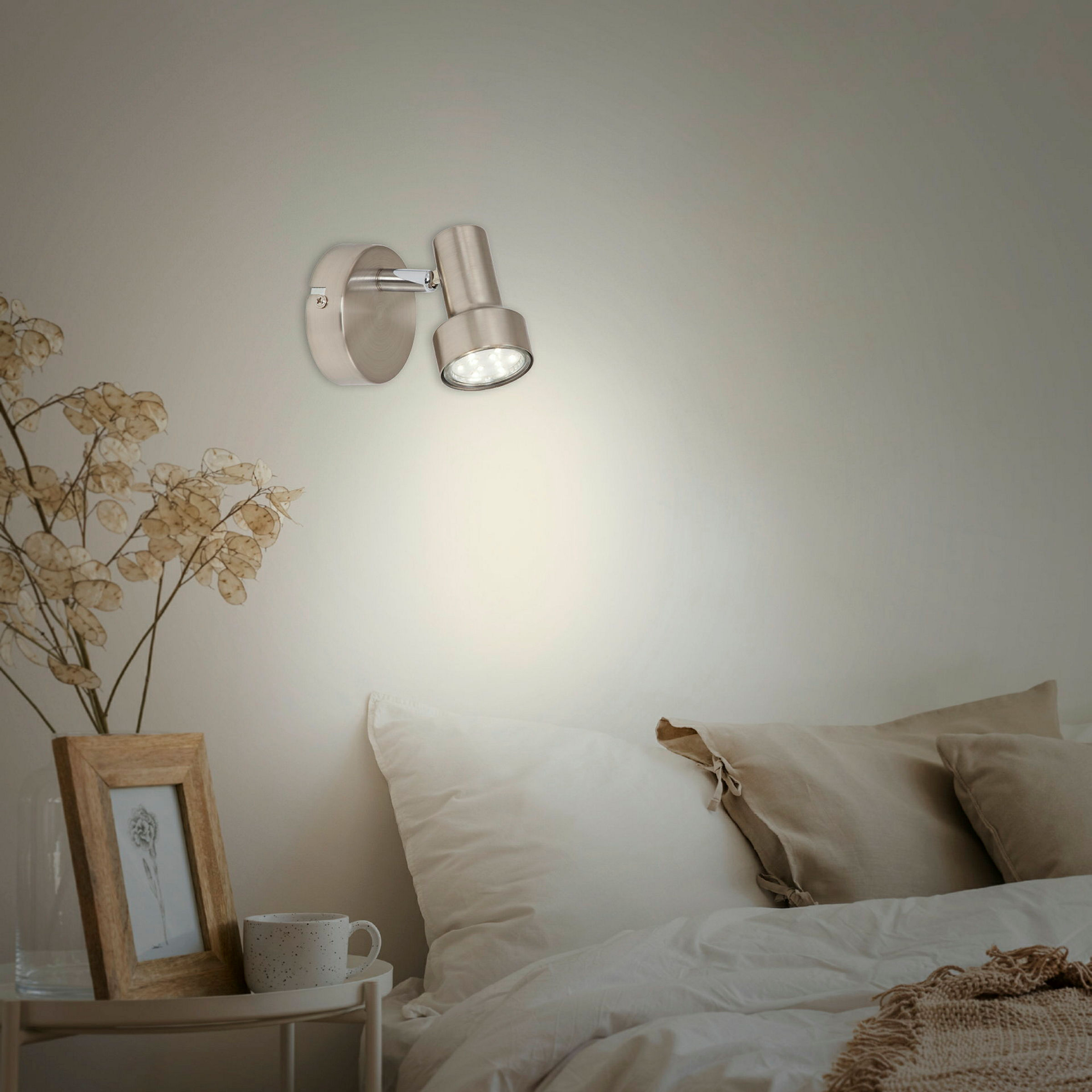 LED Spot, matt-nickel, 1xLED/GU10/2,9W