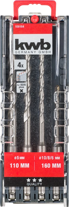 SDS plus Hammerbohrersatz, 4-tlg.