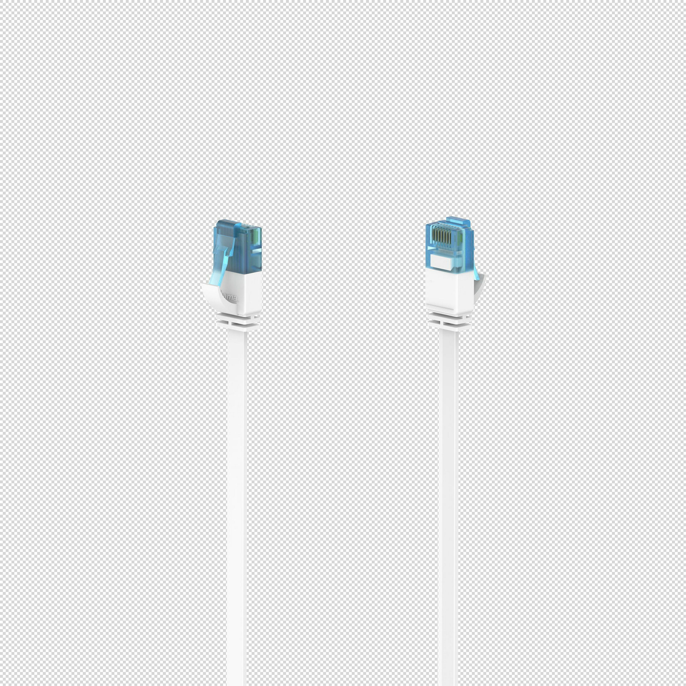 Hama Netzwerkkabel, CAT-6a, 10 Gbit/s, U/UTP, flach, 10,00 m