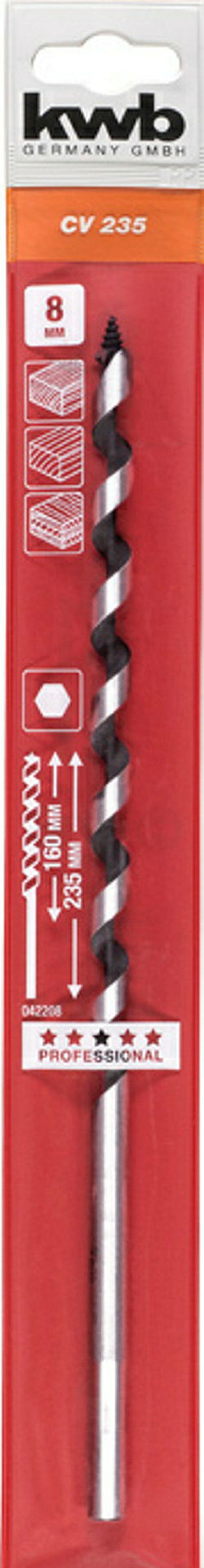 Schlangenbohrer, 235 mm, ø 8.0 mm