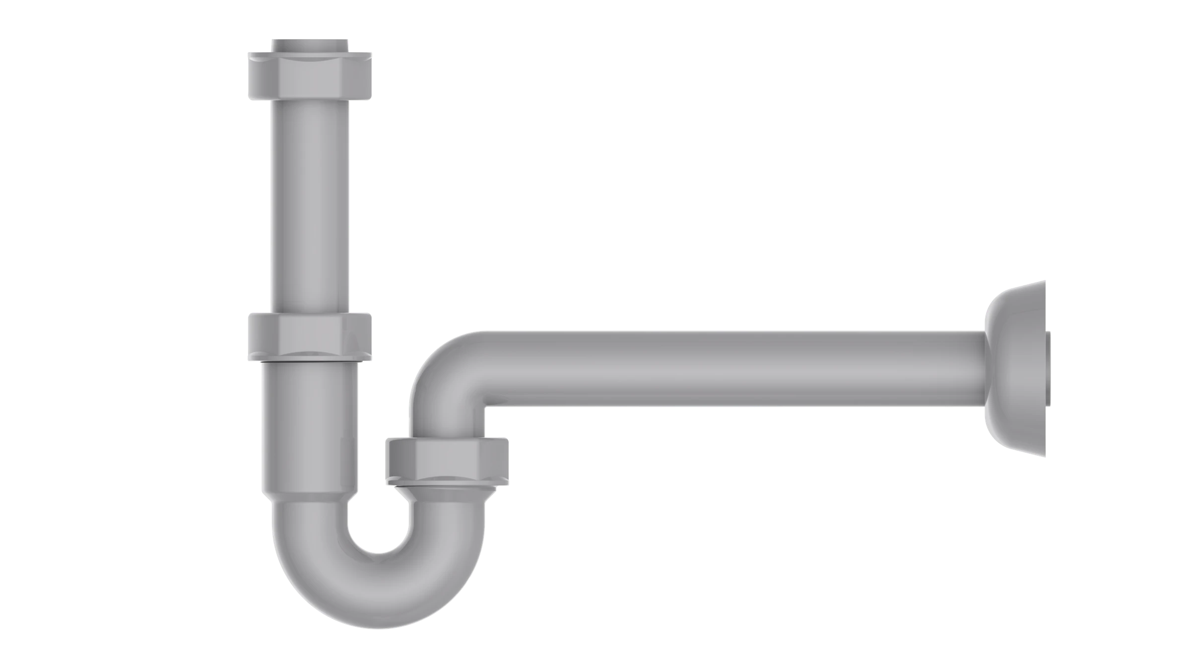 ECO-SAVE KS Röhrensiphon, Grau, 1 1/4'' x 32 mm