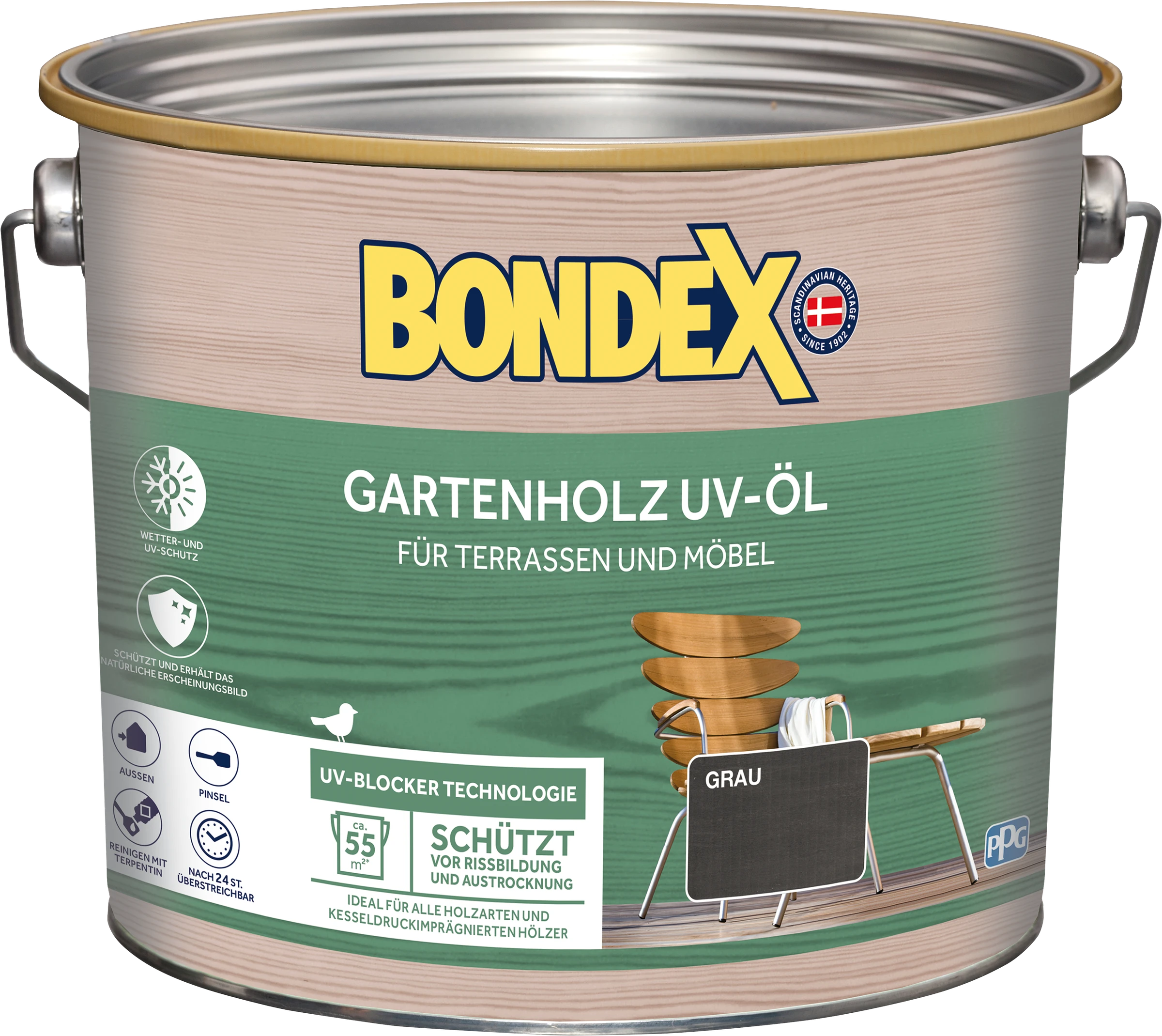 BONDEX UV-Öl Universal Grau 2,5l