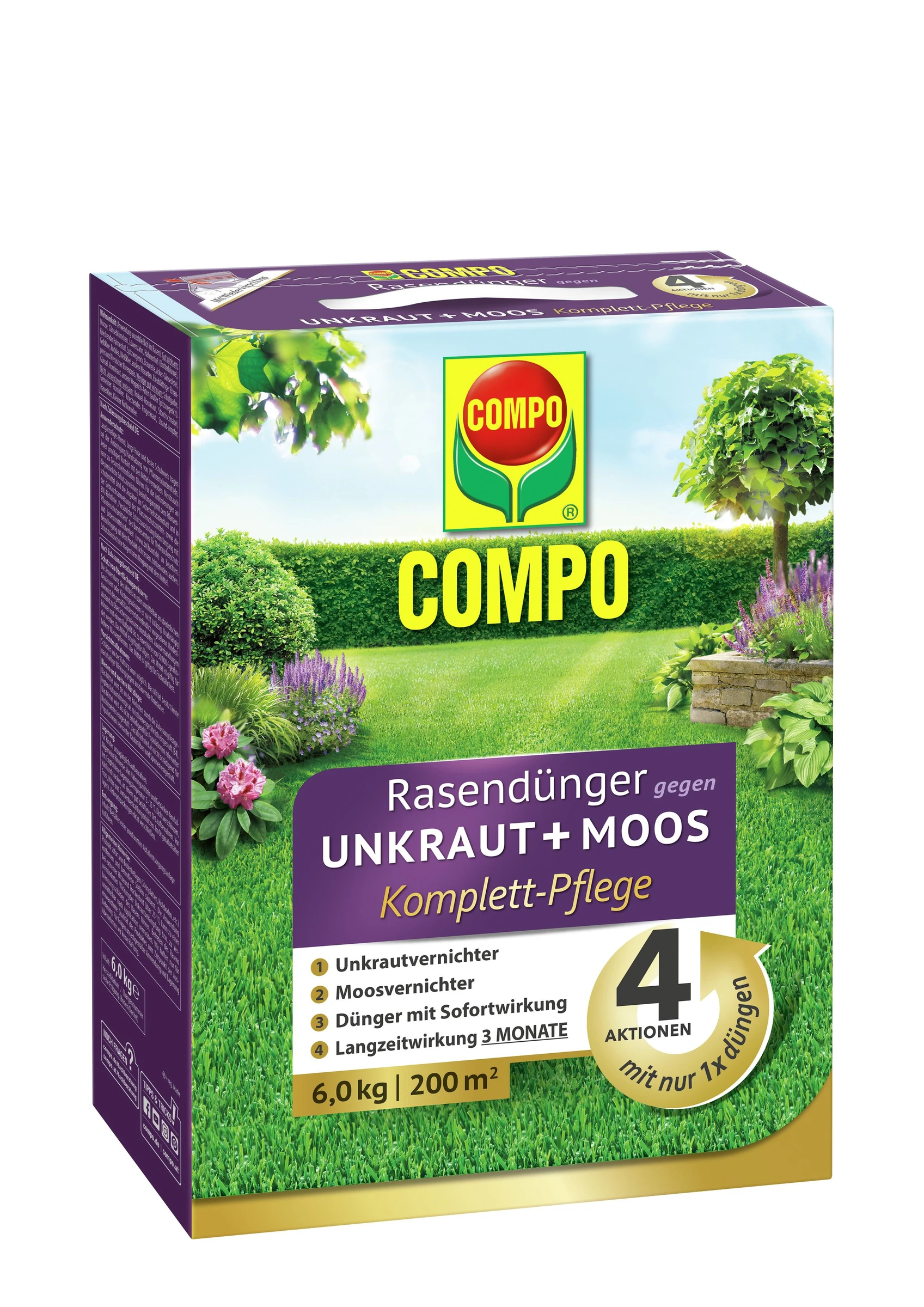 COMPO Rasendüng gegen Unkraut+Moos Kompl.pflege 6 kg