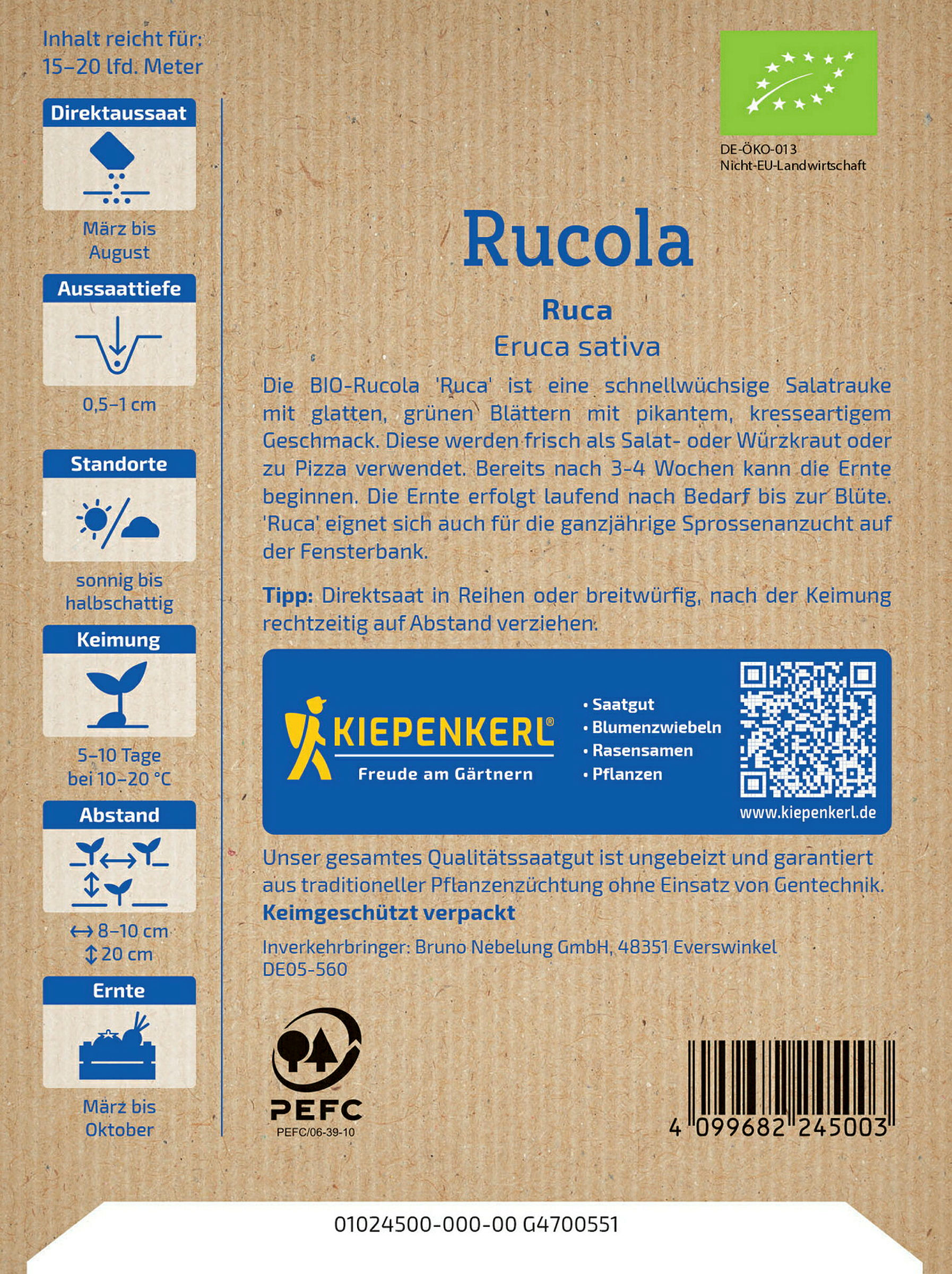Kiepenkerl BIO Rucola Salatrauke