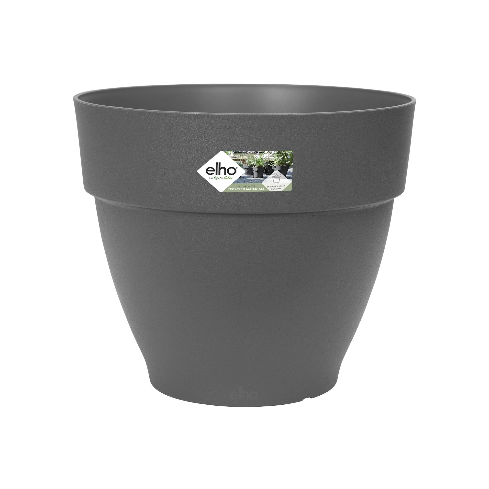 Elho Vibia Campana 35 - Schwarz - L 35 x B 34.5 x H 30 cm - Außen - 100% Re