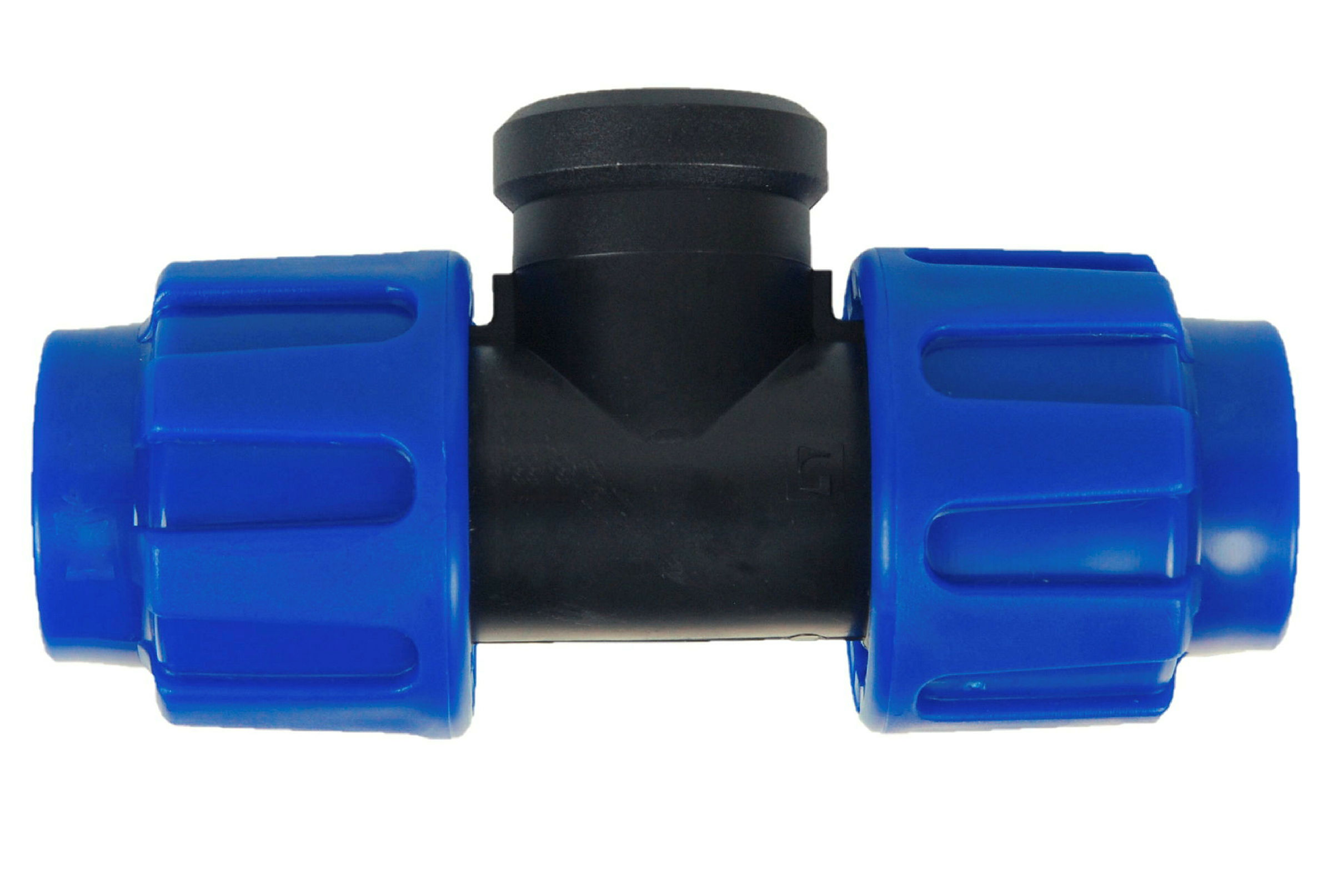 PP T-Stück, 32 mm x 3/4''IG x 32 mm, Klemmfitting für HDPE