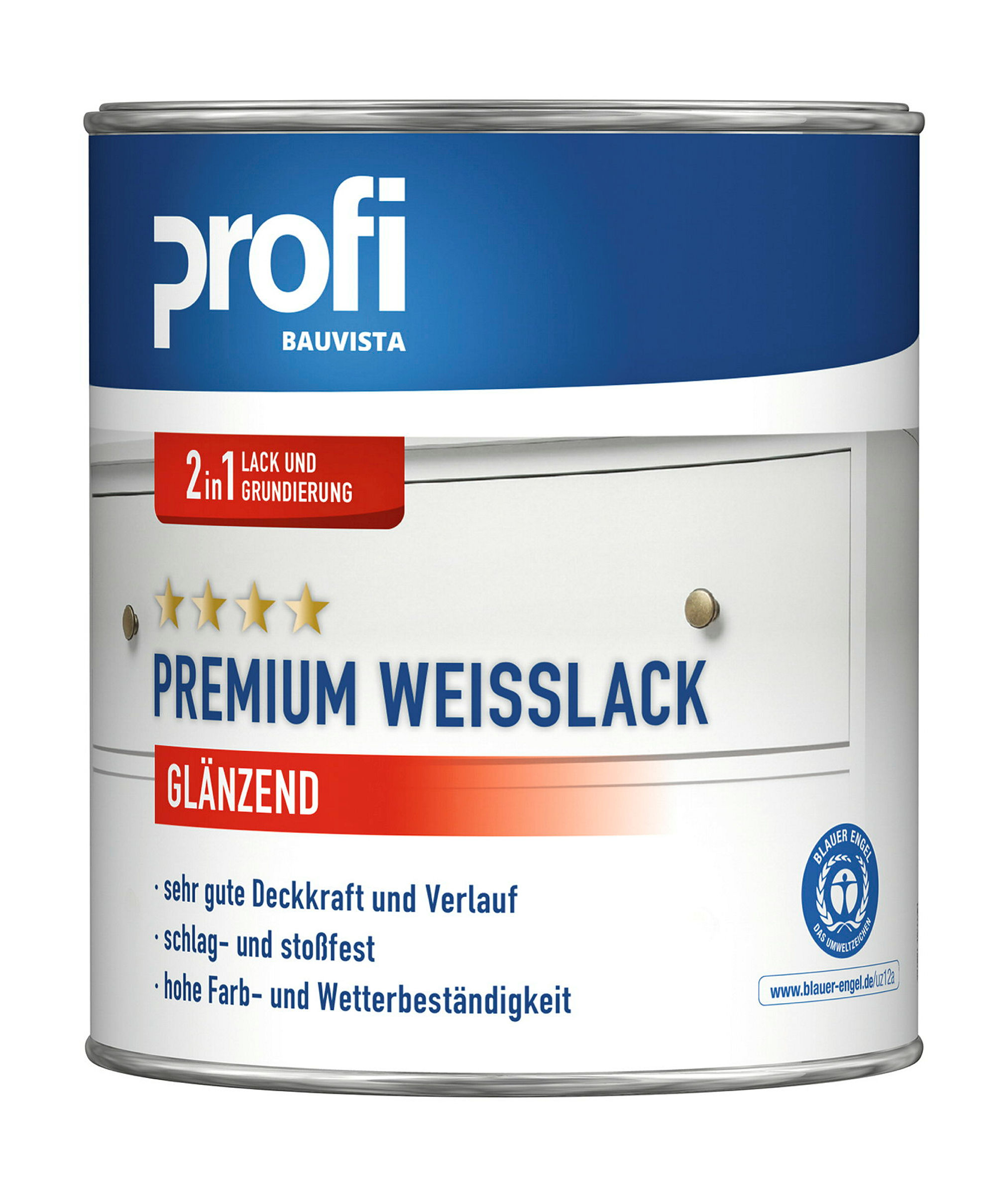 PROFI Acryl Premium Weisslack glänzend 2,5 L
