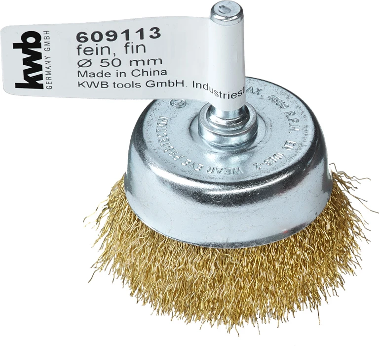 Topfbürste, Messingdraht, gewellt, ø 50 mm, fein
