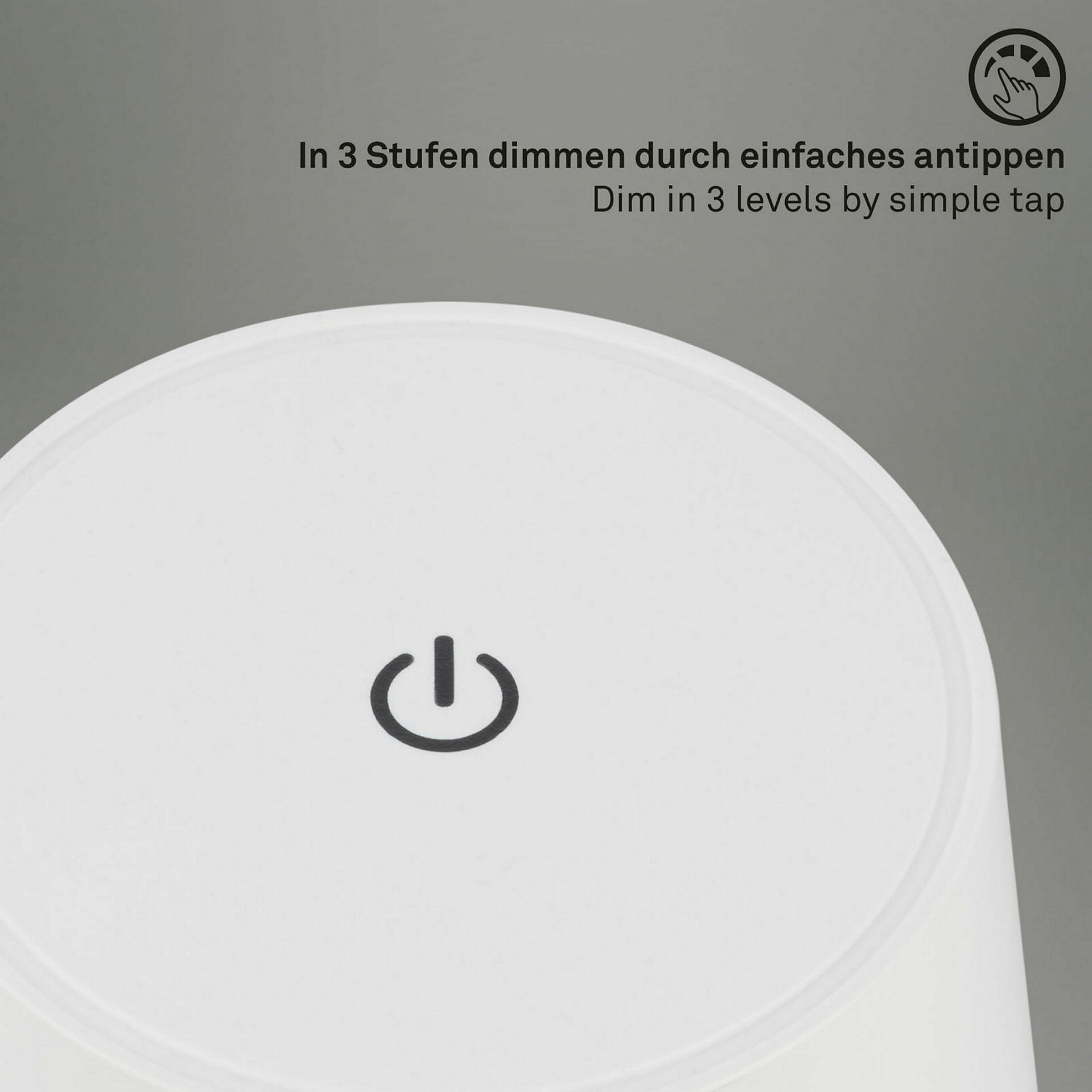 Akku LED Tischleuchte, Weiß, 1xLED-Modul/2,6W