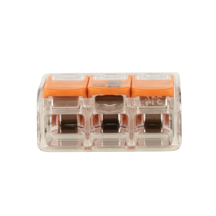 WAGO Verbindungsklemme, 3-fach, orange, 10 Stück