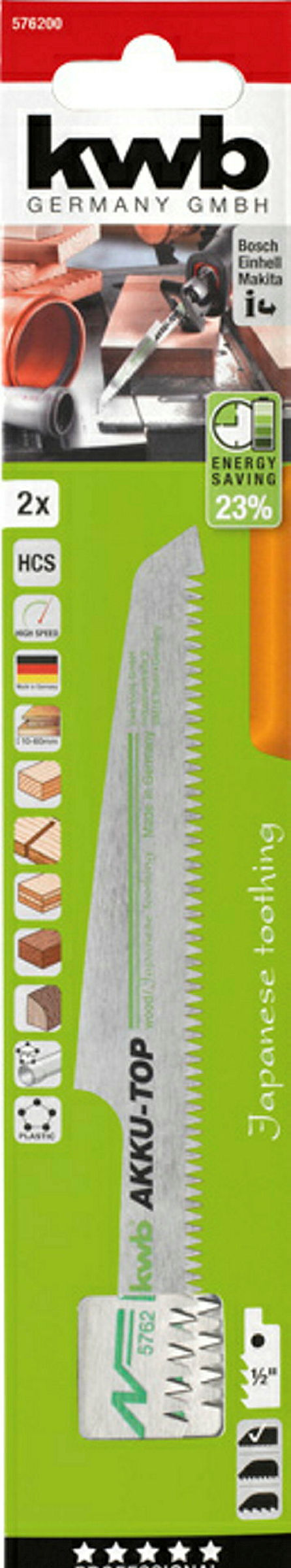 Säbelsägeblatt, mit Japanzahnung, Holzbearbeitung, HCS, 2 x fein
