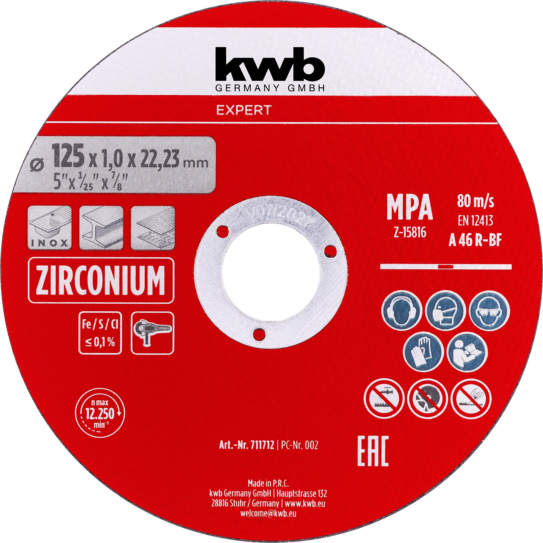 Metalltrennscheiben, extra dünn, Ø 125 mm x 1,0, 10er Sparpack