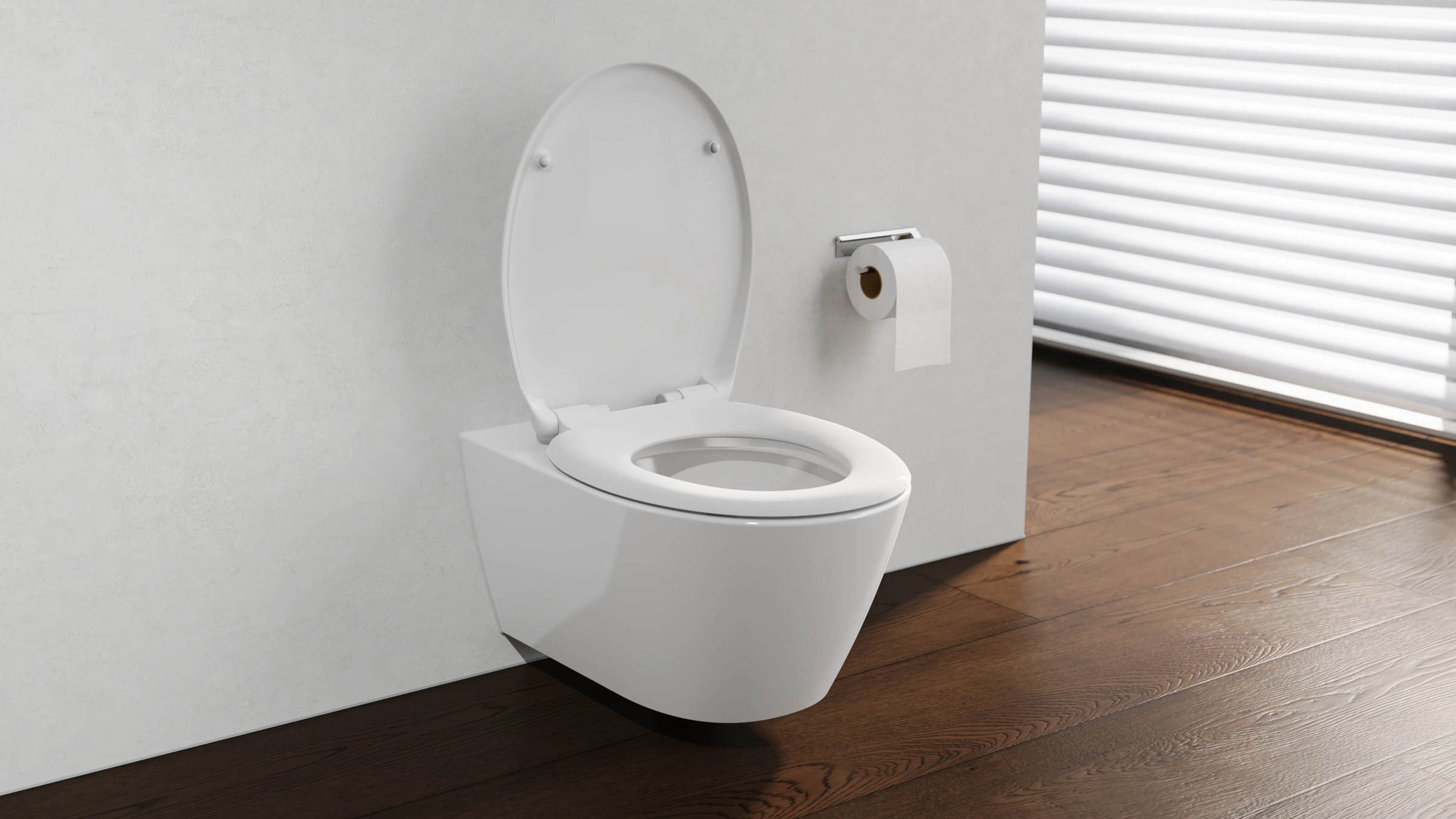 Duroplast WC-Sitz WHITE, mit Absenkautomatik und Schnellverschluss