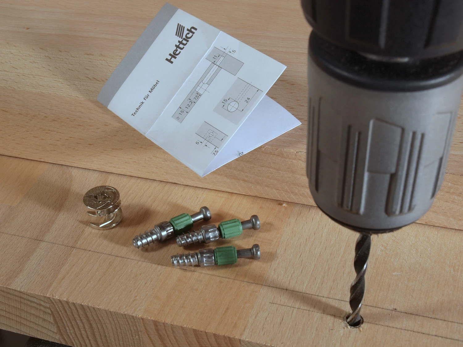 Excenter Verbinder 15/12,5mm Rastex, 8 Stück