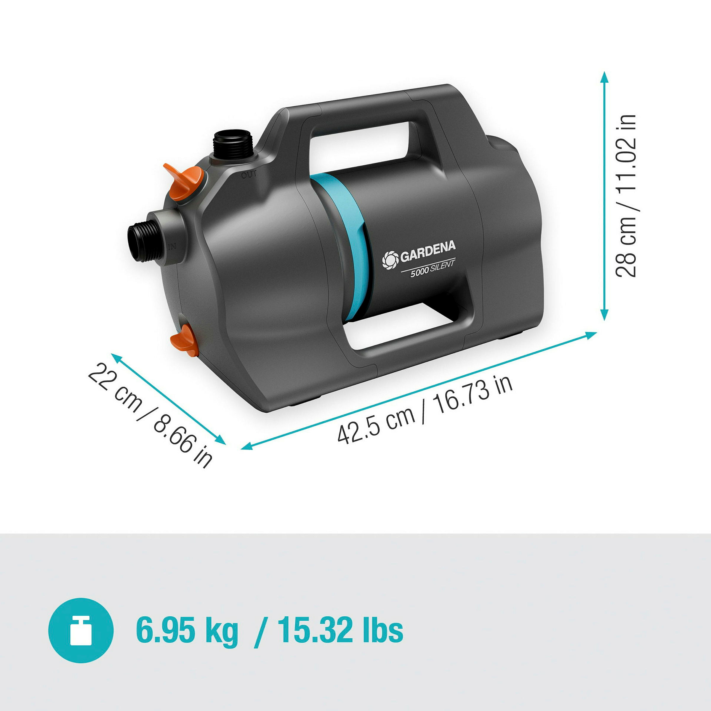GARDENA Gartenpumpe 5000 Silent