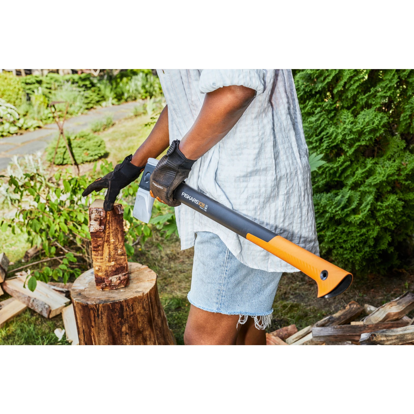 Fiskars X-series X28 Spaltaxt M Klinge langer Schaft X28 Spaltaxt M langer