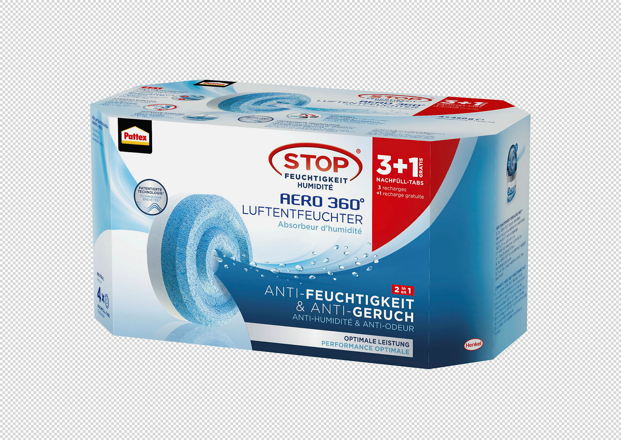 Pattex Aero 360° Nachfüller 4x450g 3+1