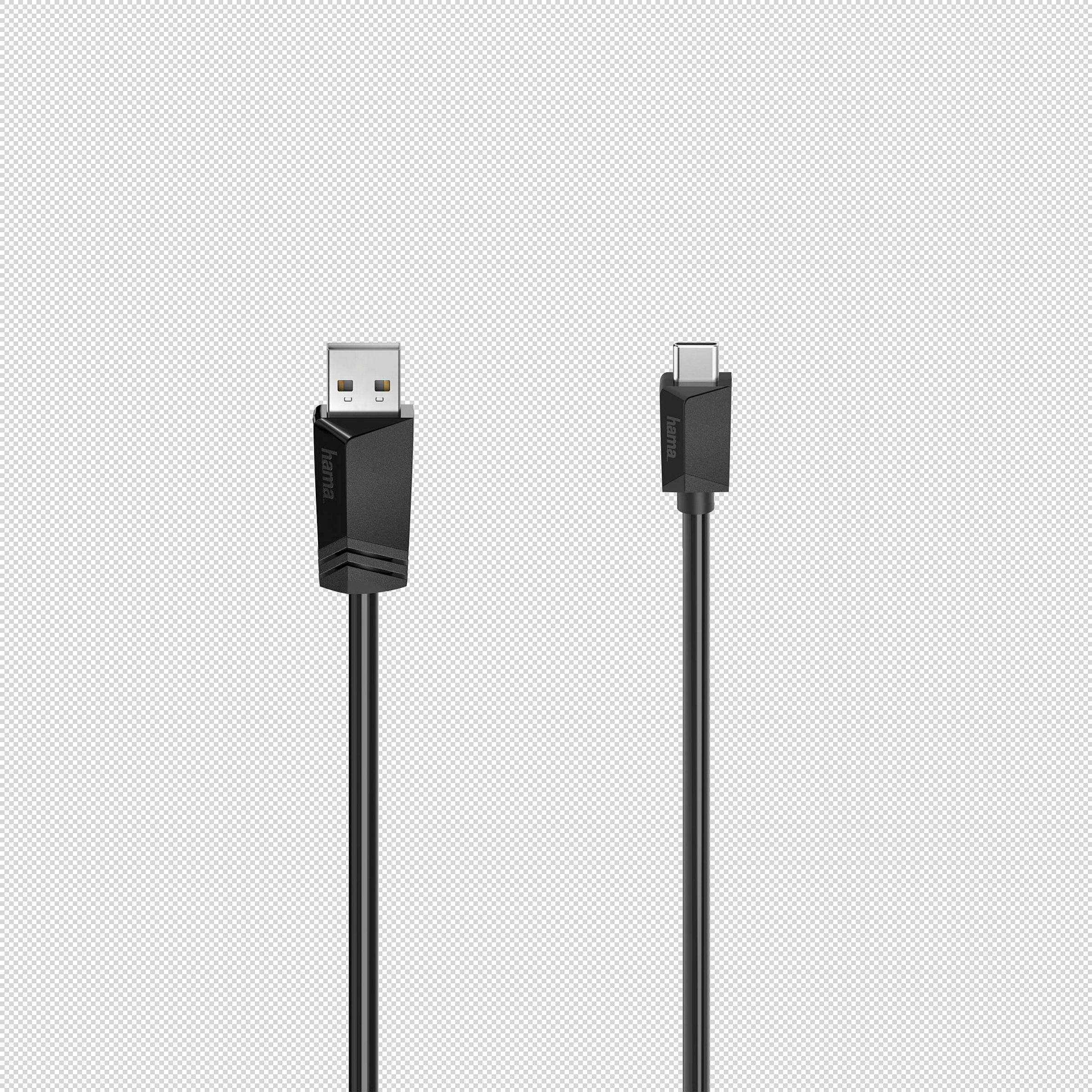 Hama USB-C-Kabel, USB-A-Stecker - USB-C-Stecker, USB 2.0, 480 Mbit/s, 1,50