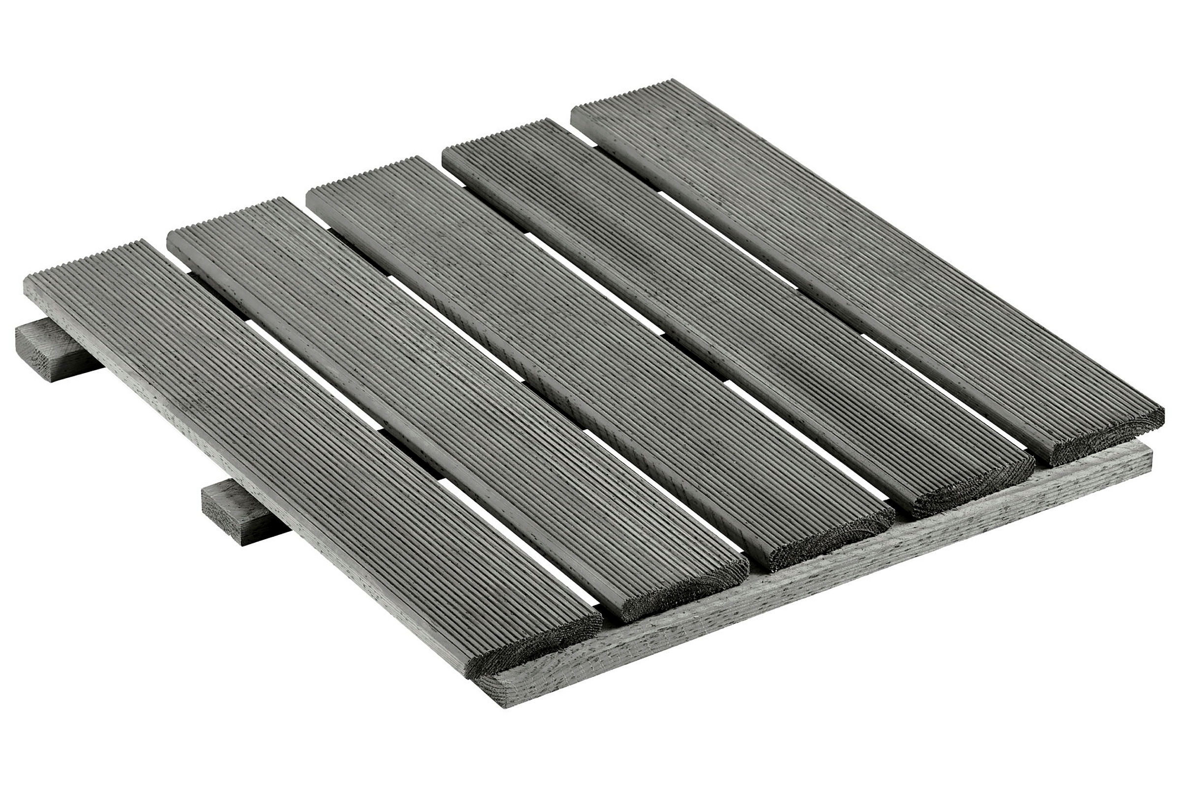 Holzfliese 5 Latten grau kdi 50x50cm