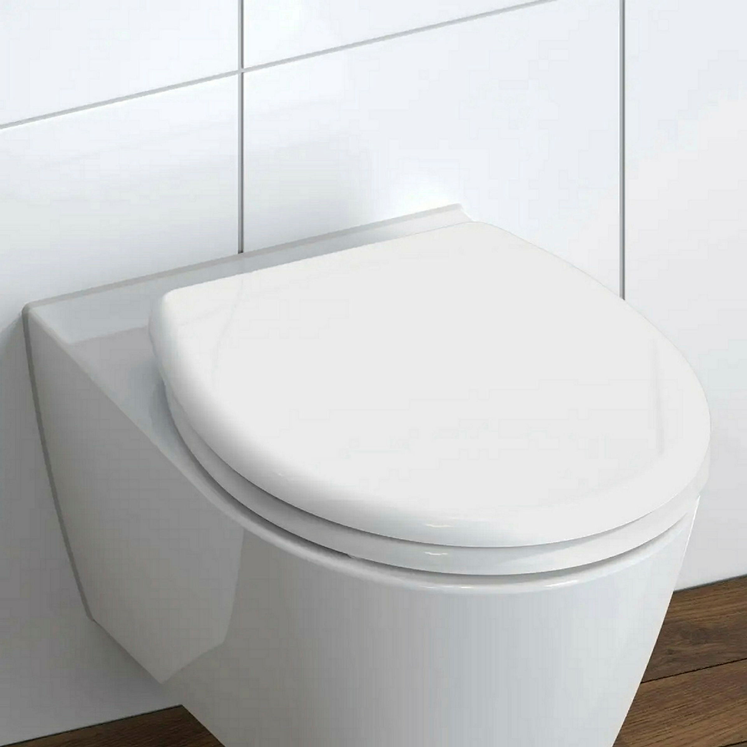 Duroplast WC-Sitz WHITE, mit Absenkautomatik und Schnellverschluss