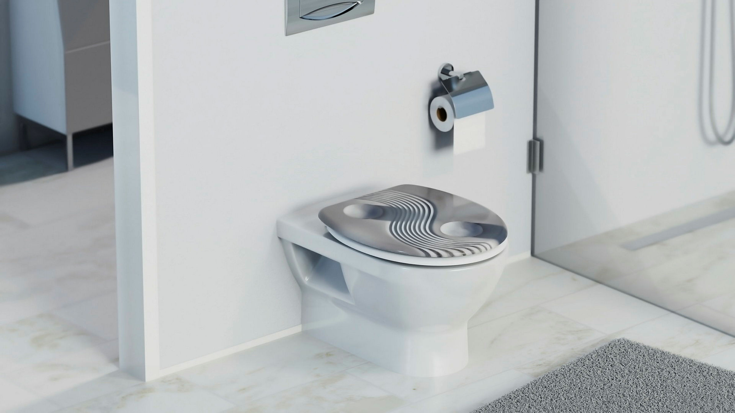 Duroplast WC-Sitz YING&YANG, mit Absenkautomatik