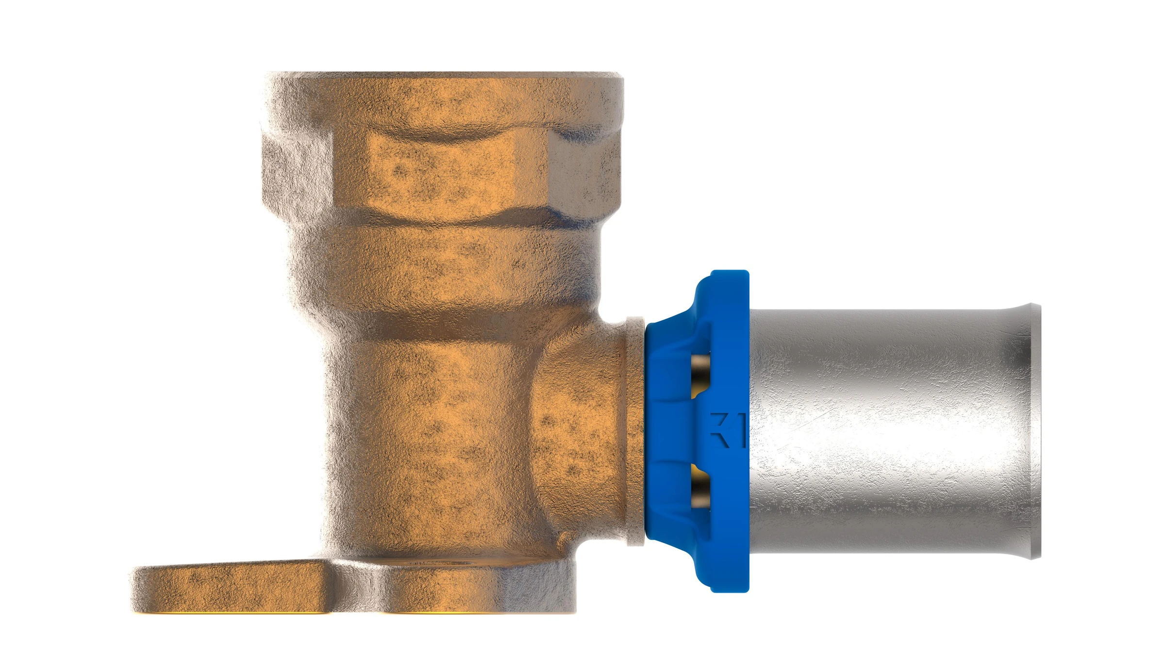 MS Wandscheibe, blank, 20 mm x 1/2''IG, Pressfitting für MSVR