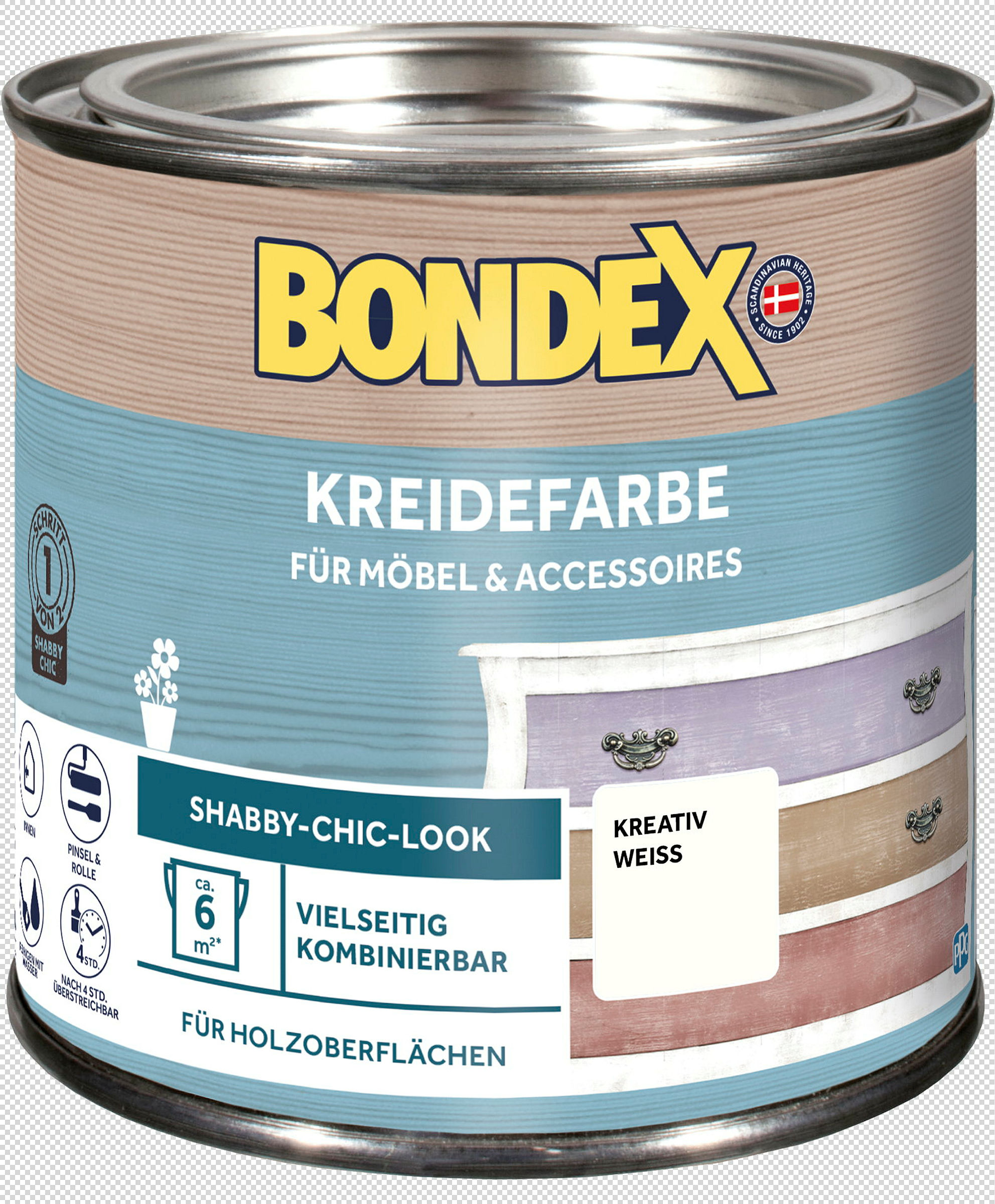 BONDEX Kreidefarbe Kreativ Weiss 0,5l