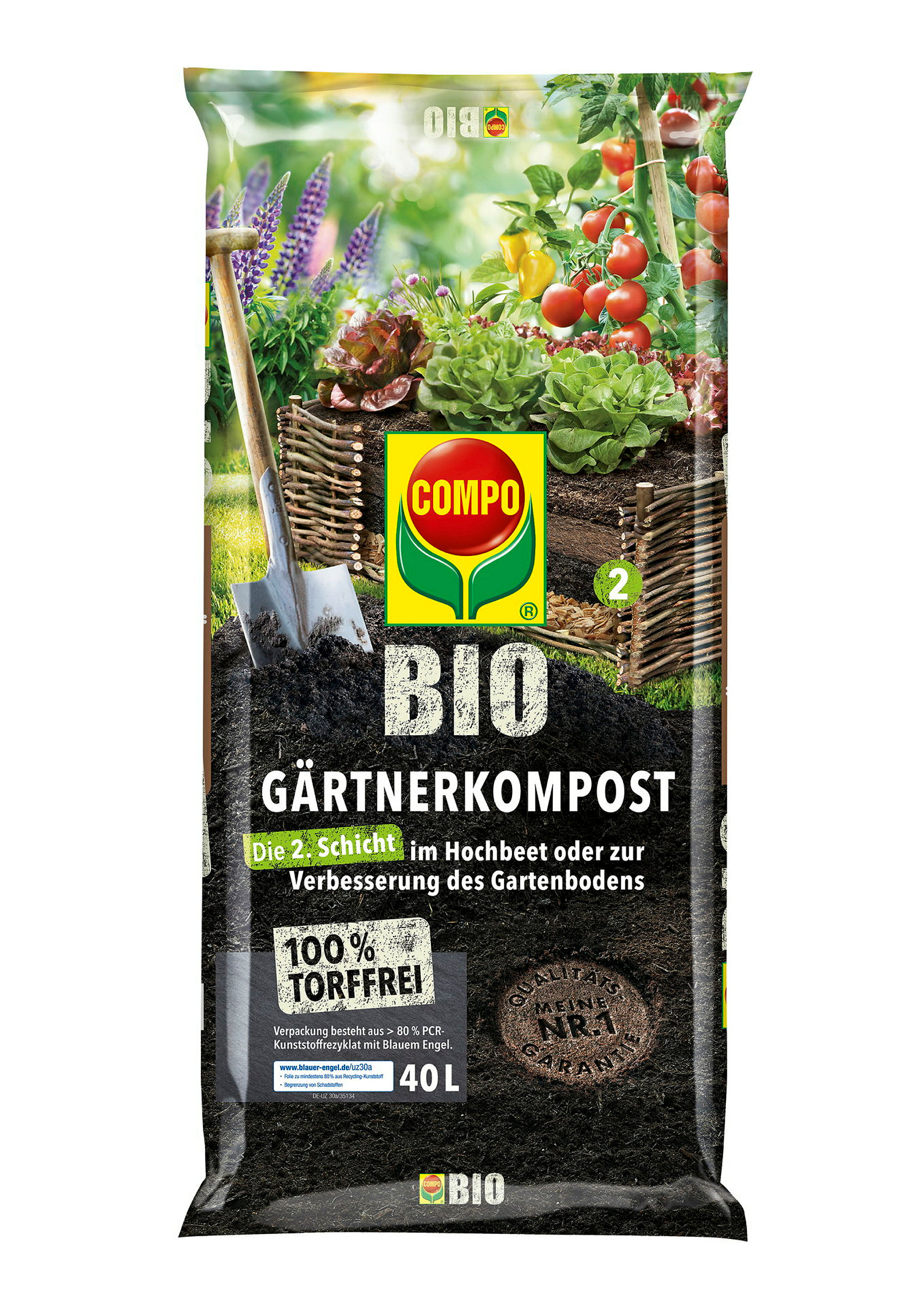 COMPO BIO Gärtnerkomposttorffrei, 40 L