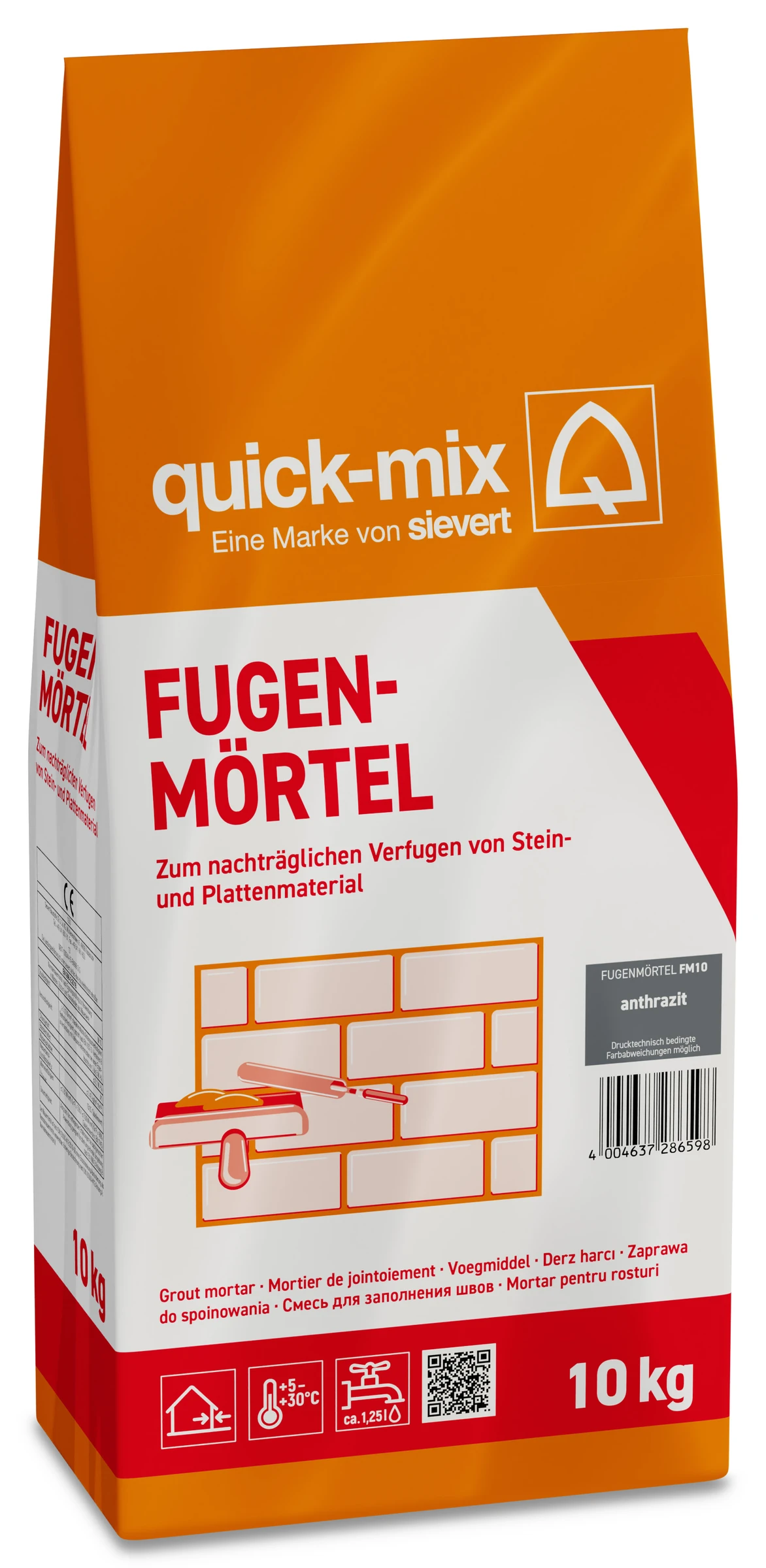 quick-mix Fugenmörtel anthrazit 10 kg