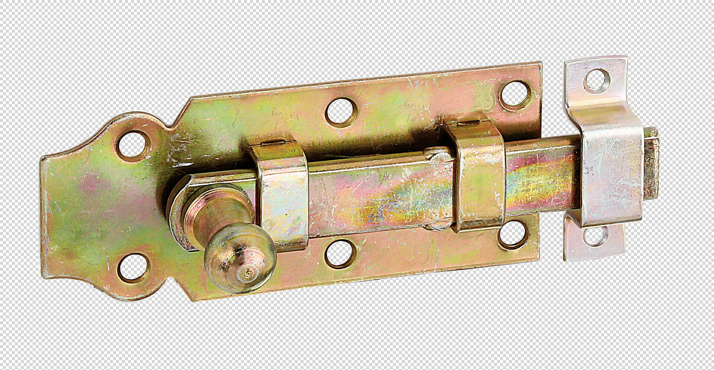 Türriegel mit Knopfgriff 100x44 verzinkt