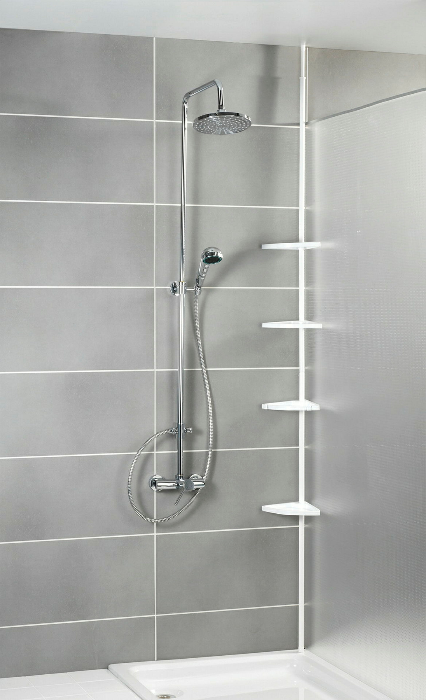 Teleskop Duschecke Easy weiss