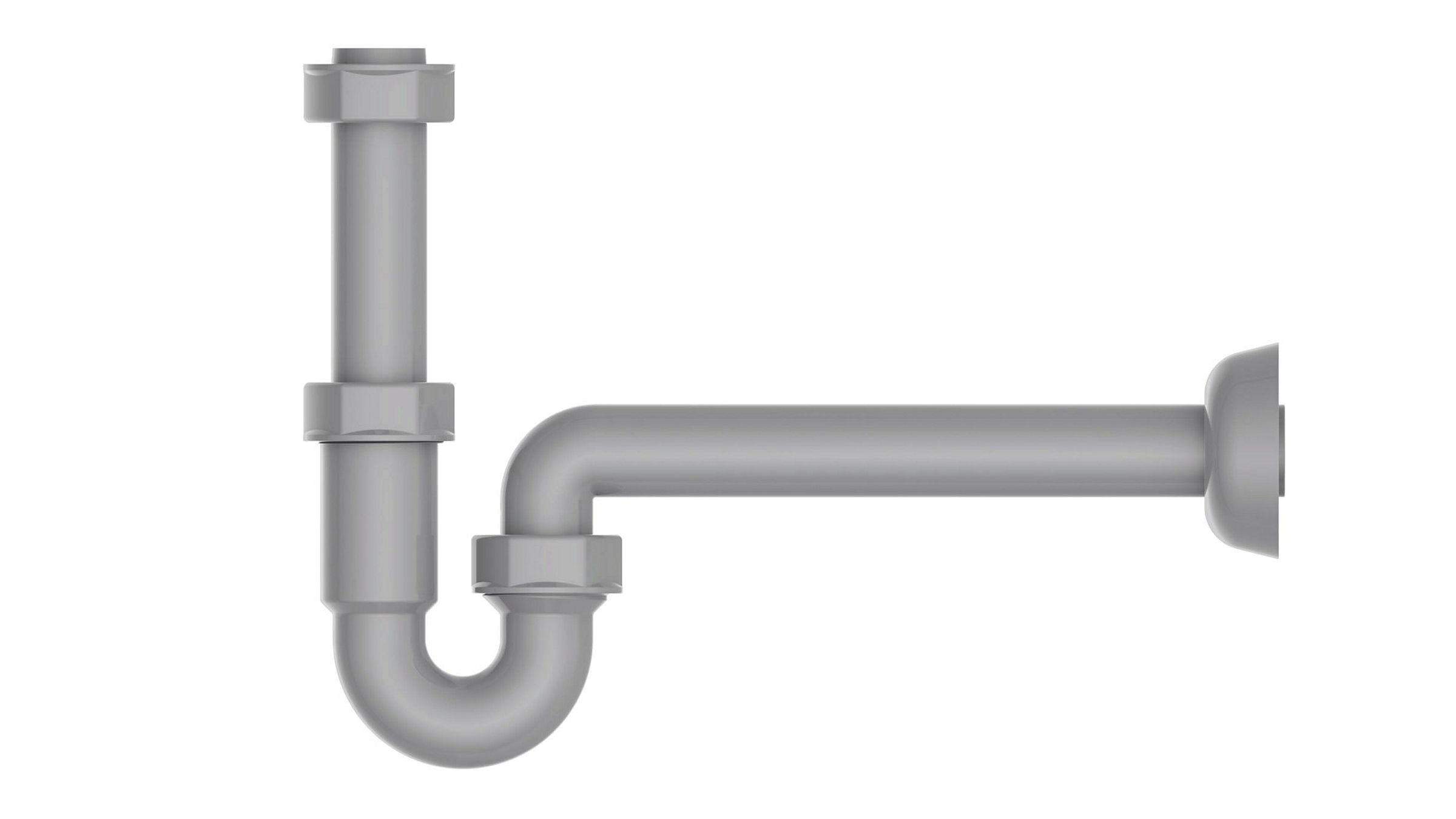 ECO-SAVE KS Röhrensiphon, Grau, 1 1/4'' x 32 mm