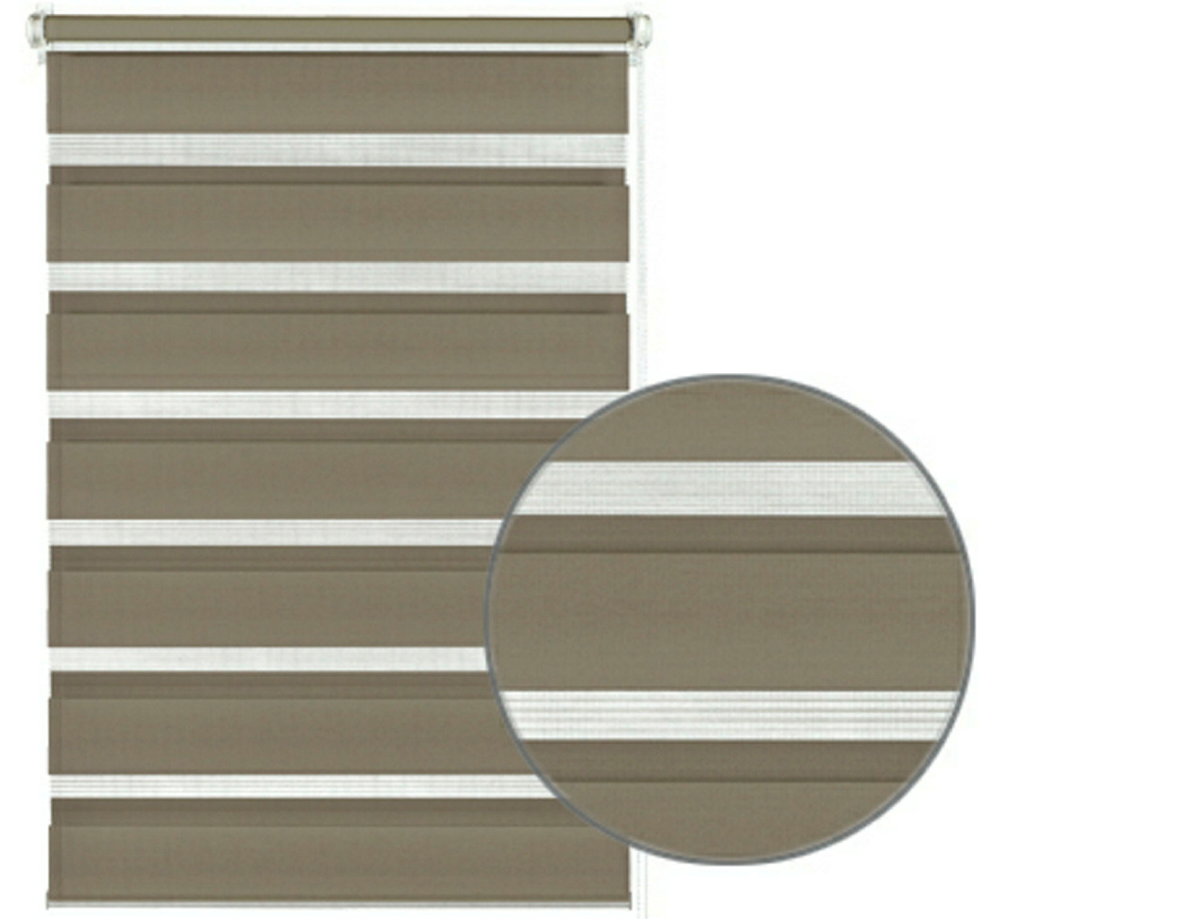 EASYFIX Doppelrollo, ohne Bohren, mocca, 90x220 cm